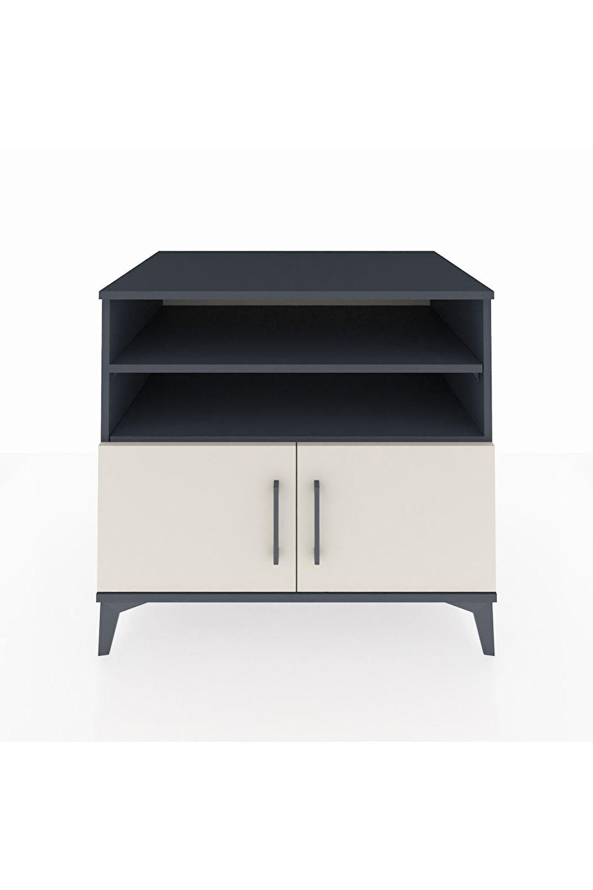 Kronos Şifonyer 3 Raflı 2 Kapaklı 88x59x80 Antrasit-Aytaşı