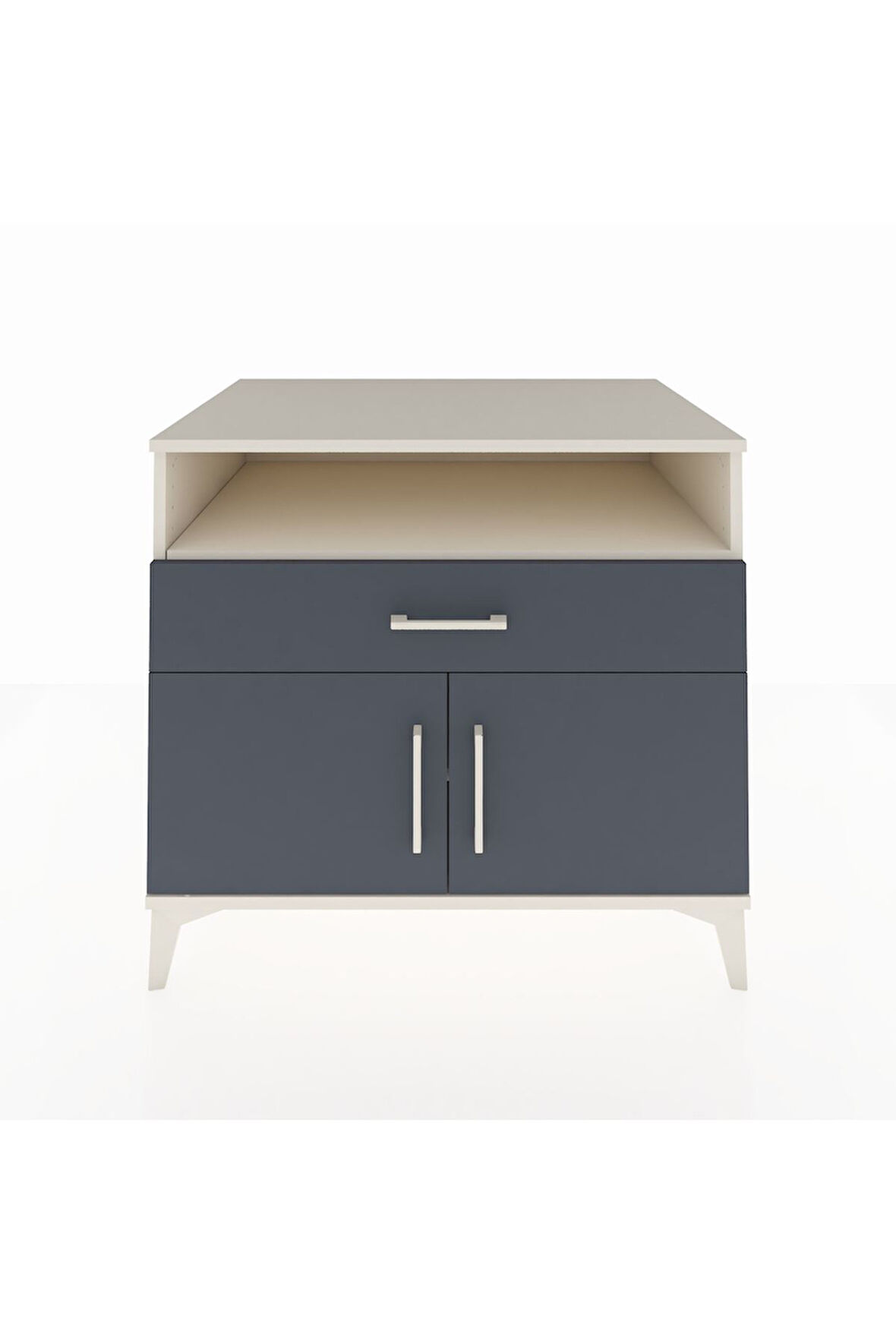 Kronos Şifonyer 2 Raflı Tek Çekmeceli 2 Kapaklı 88x59x80 Aytaşı-Antrasit