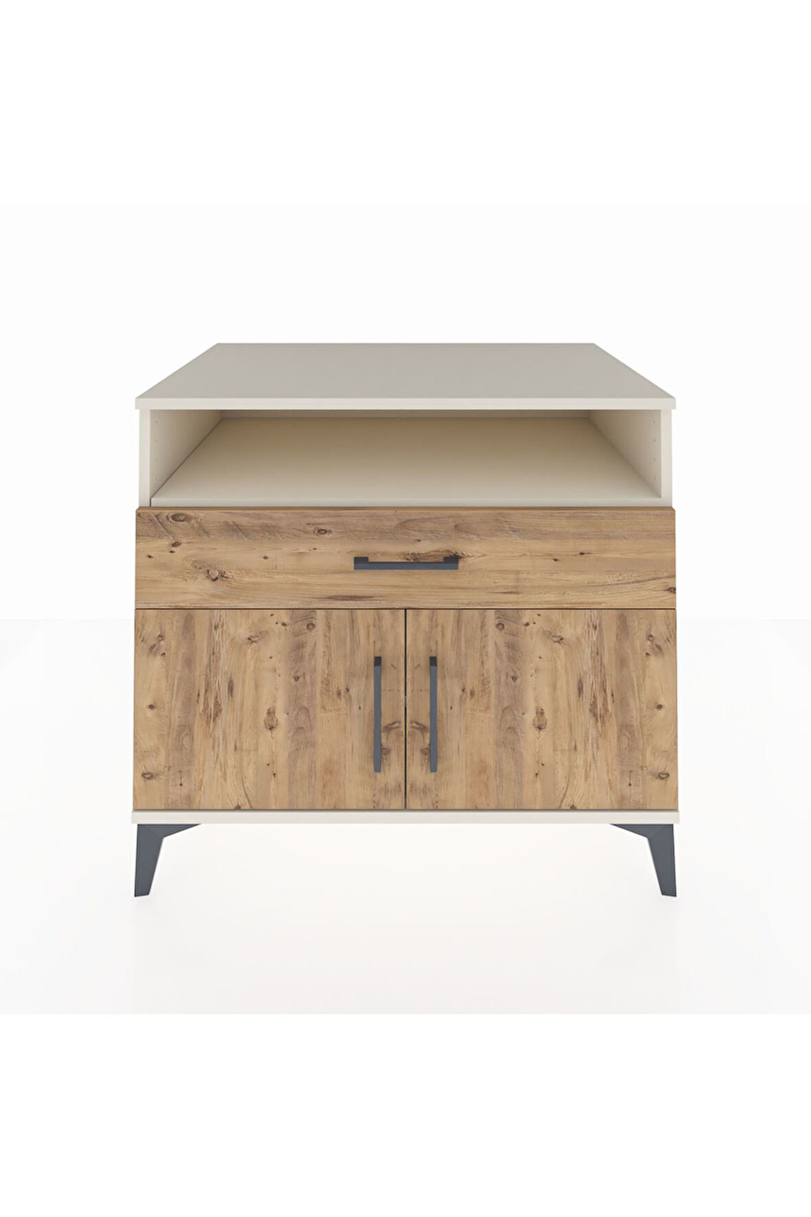 Kronos Şifonyer 2 Raflı Tek Çekmeceli 2 Kapaklı 88x59x80 Aytaşı-Çam