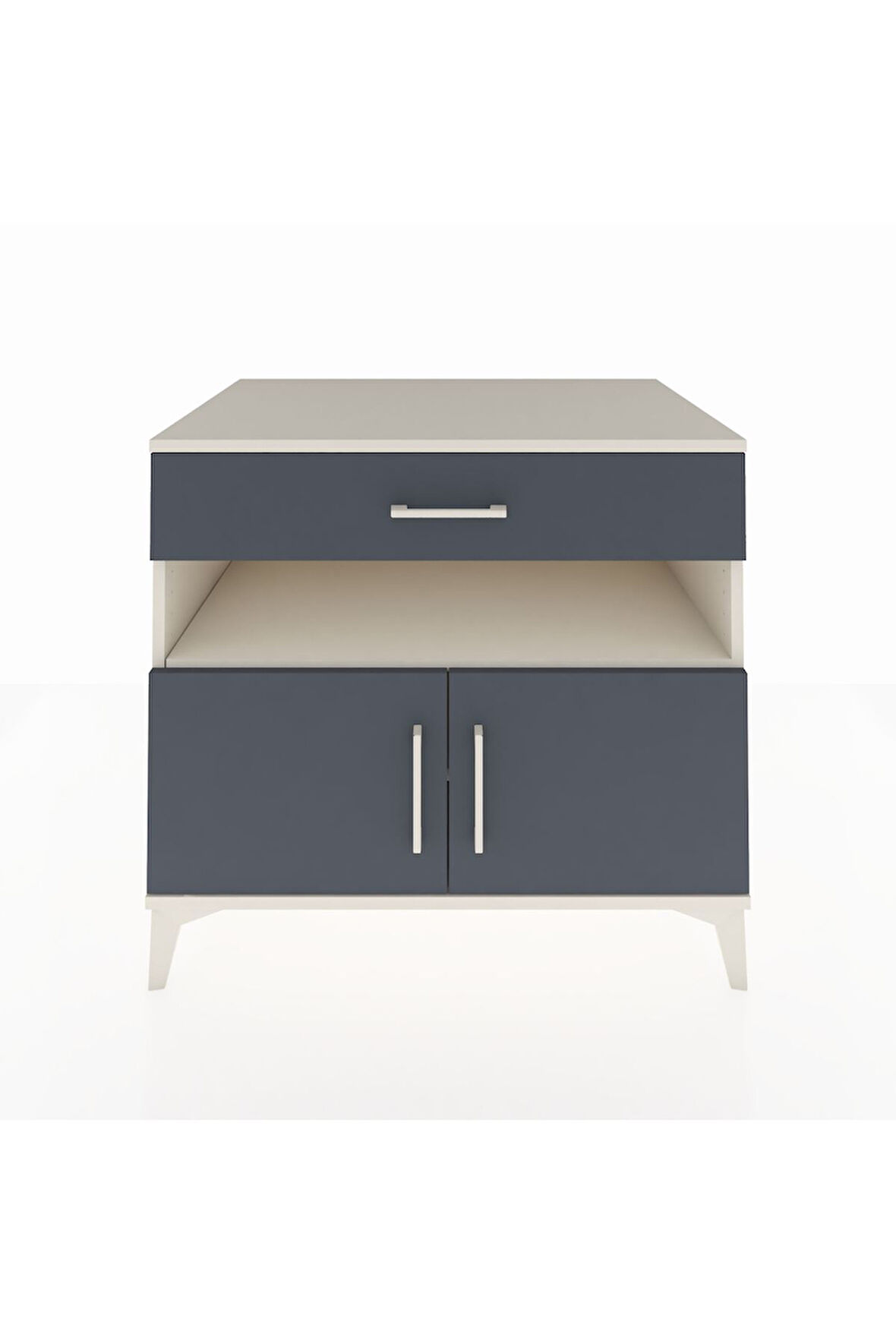 Kronos Şifonyer 2 Raflı Tek Çekmeceli 2 Kapaklı 88x59x80 Aytaşı-Antrasit