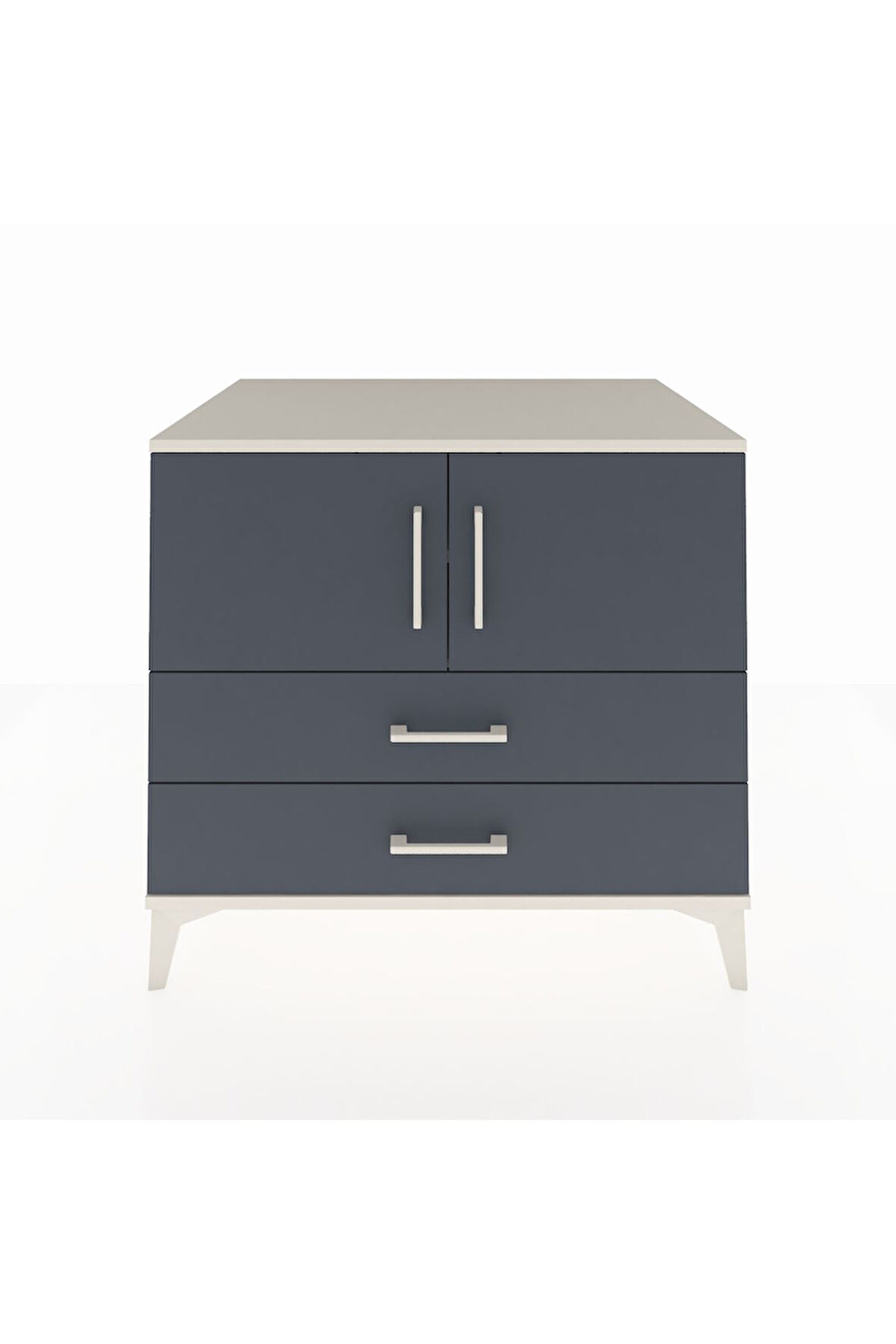 Kronos Şifonyer 2 Raflı 2 Çekmeceli 2 Kapaklı 88x59x80 Aytaşı-Antrasit