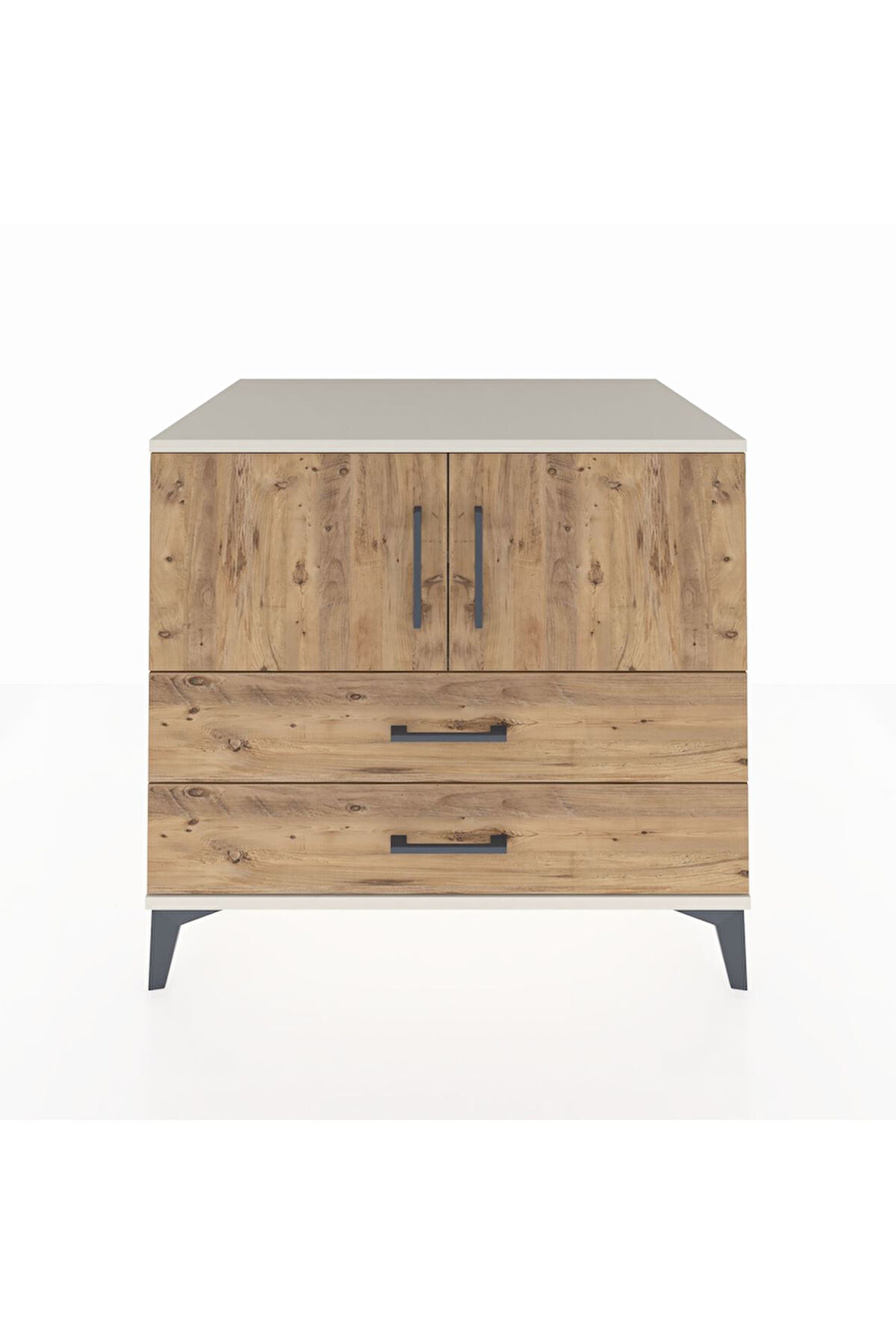 Kronos Şifonyer 2 Raflı 2 Çekmeceli 2 Kapaklı 88x59x80 Aytaşı-Çam