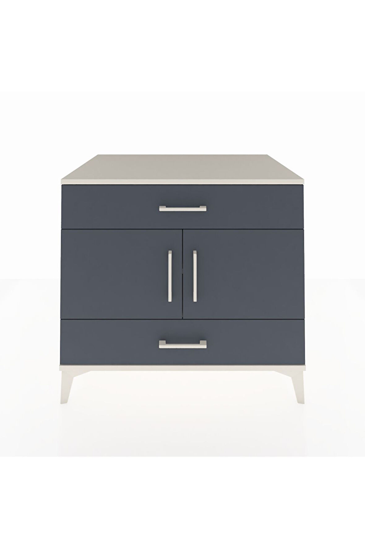 Kronos Şifonyer 2 Raflı 2 Çekmeceli 2 Kapaklı 88x59x80 Aytaşı-Antrasit