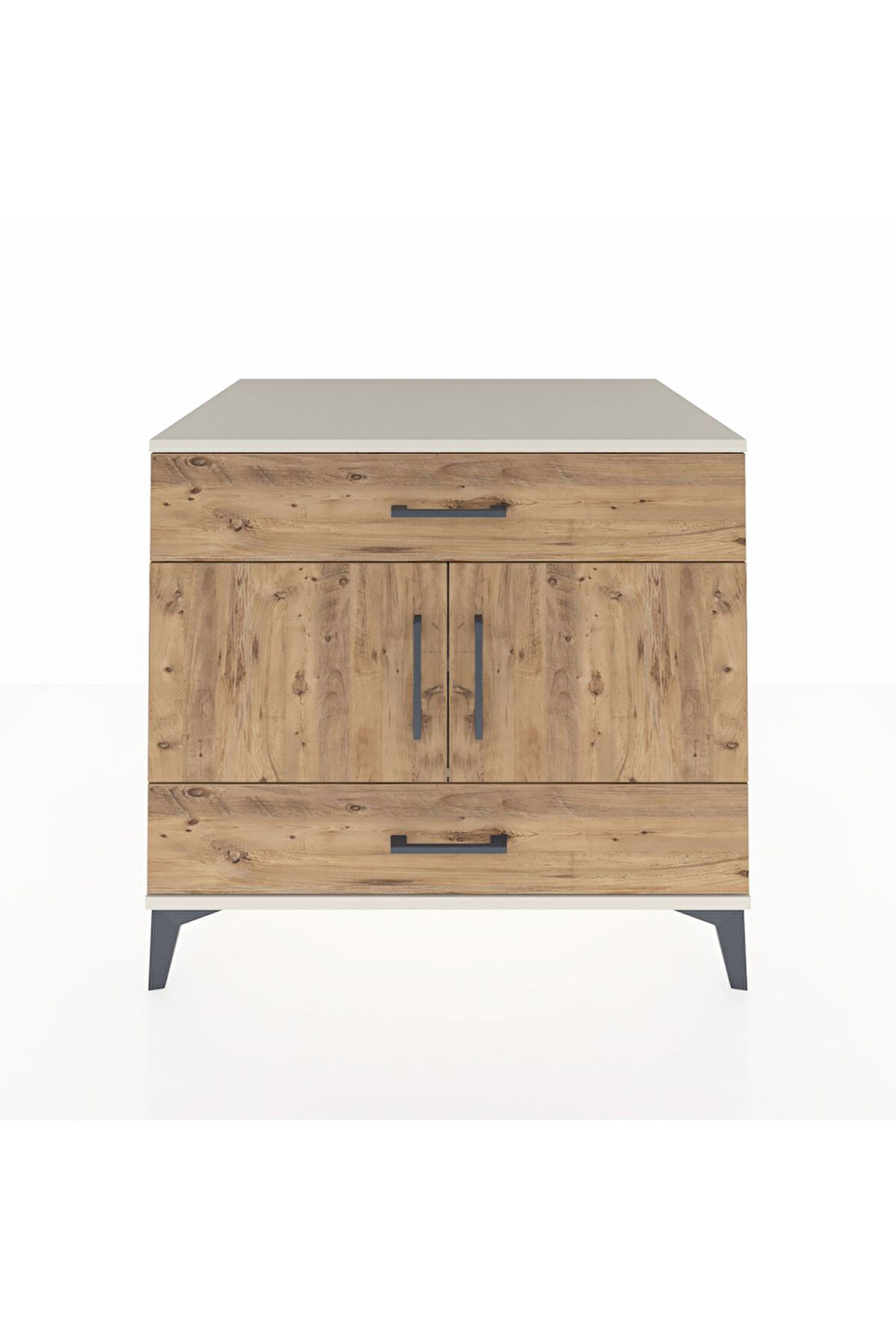 Kronos Şifonyer 2 Raflı 2 Çekmeceli 2 Kapaklı 88x59x80 Aytaşı-Çam