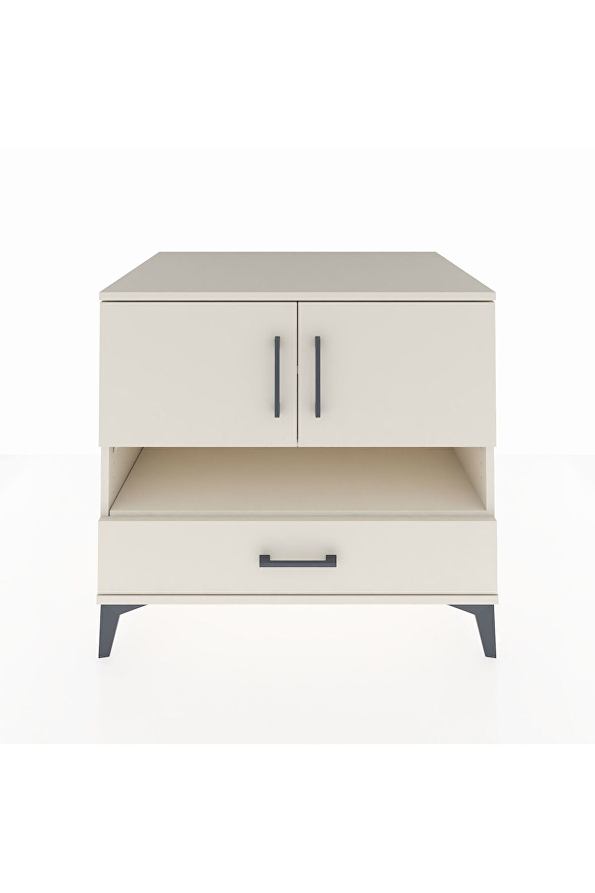 Kronos Şifonyer 3 Raflı Tek Çekmeceli 2 Kapaklı 88x59x80 Aytaşı-Aytaşı