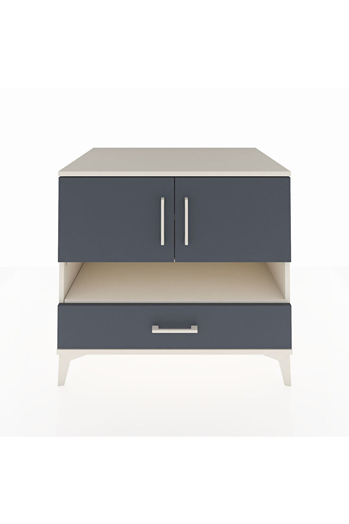 Kronos Şifonyer 3 Raflı Tek Çekmeceli 2 Kapaklı 88x59x80 Aytaşı-Antrasit