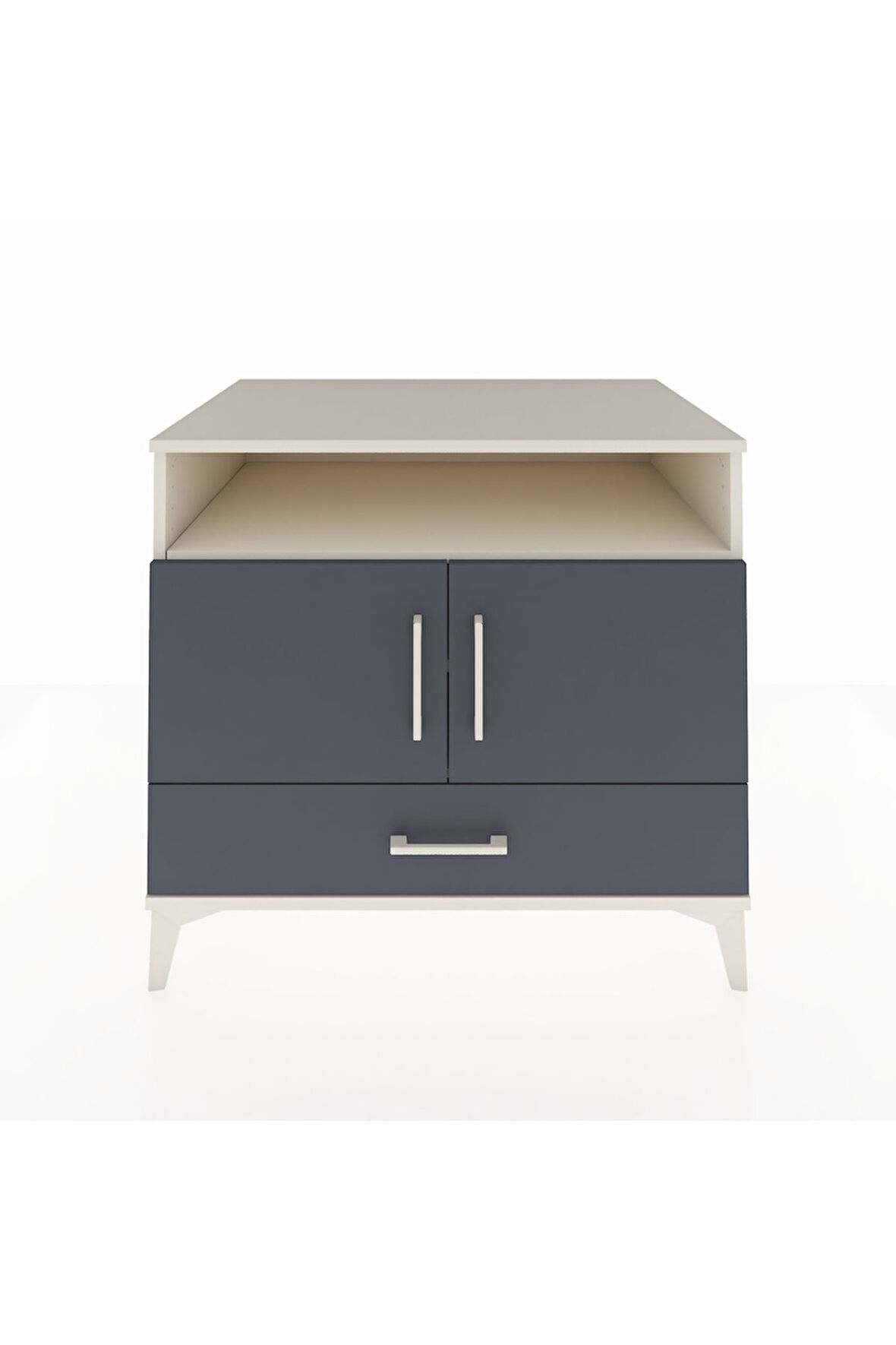 Kronos Şifonyer 3 Raflı Tek Çekmeceli 2 Kapaklı 88x59x80 Aytaşı-Antrasit