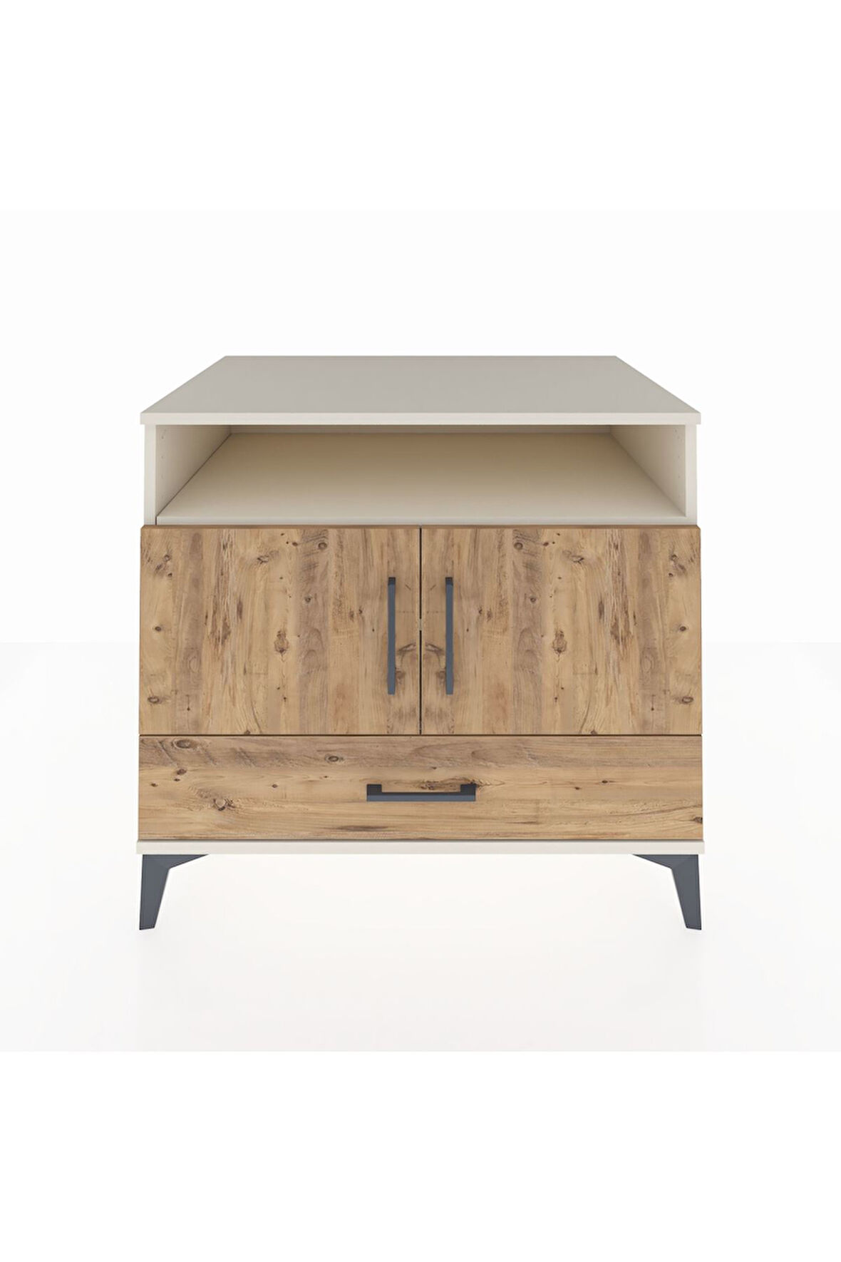 Kronos Şifonyer 3 Raflı Tek Çekmeceli 2 Kapaklı 88x59x80 Aytaşı-Çam