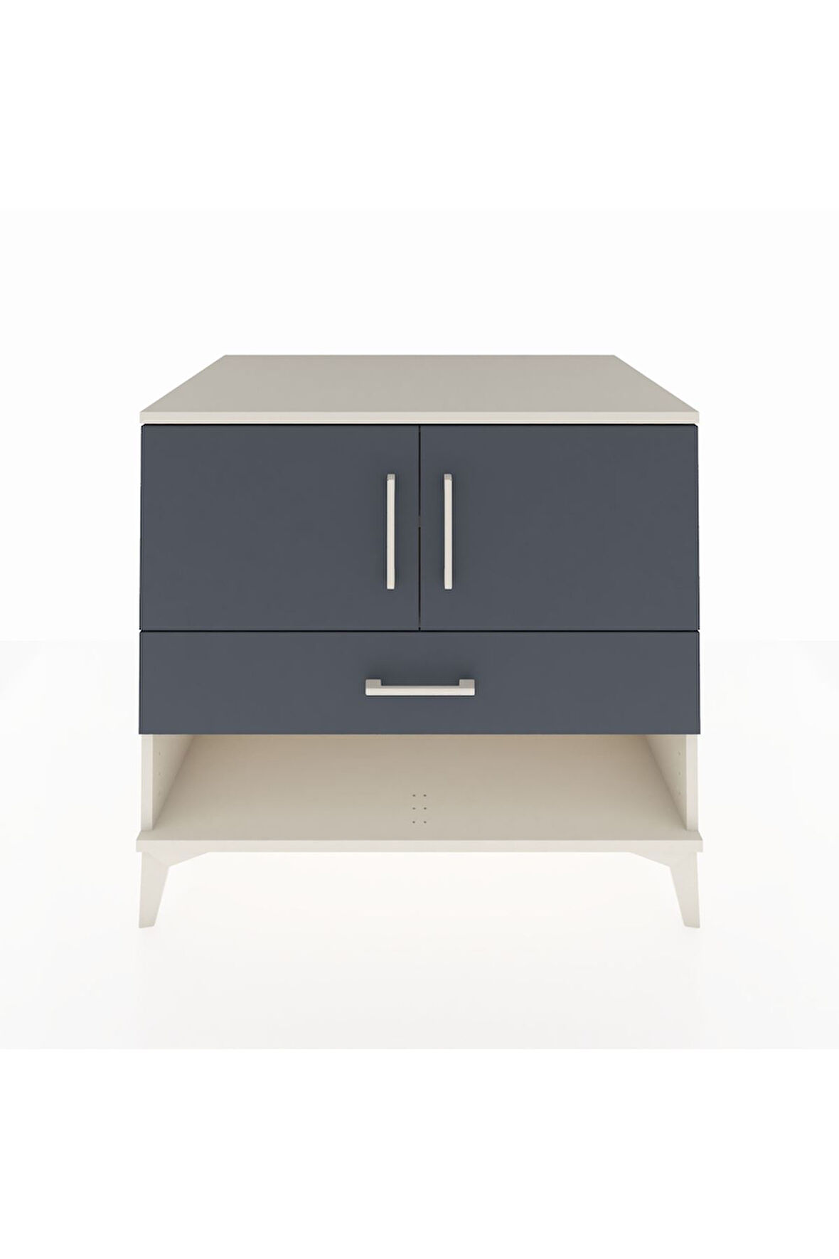 Kronos Şifonyer 2 Raflı Tek Çekmeceli 2 Kapaklı 88x59x80 Aytaşı-Antrasit