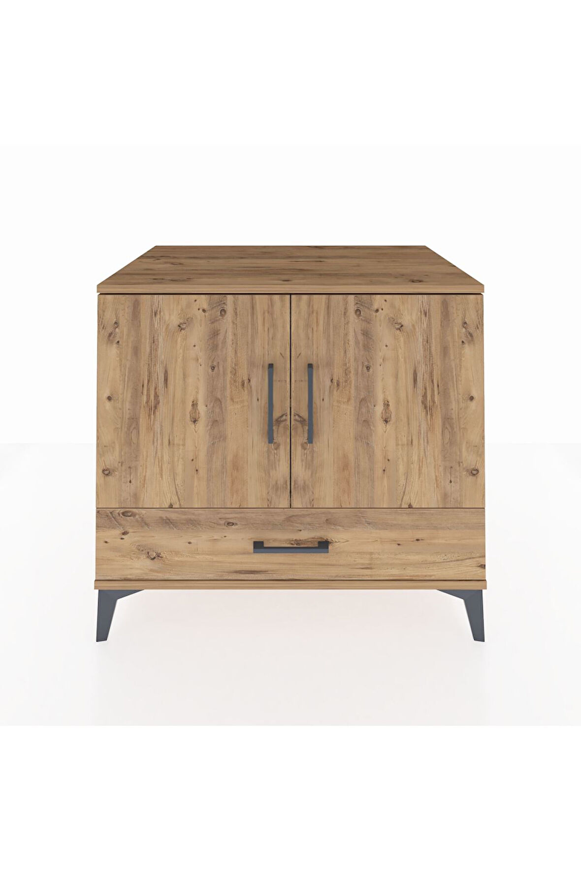 Kronos Şifonyer 2 Raflı Tek Çekmeceli 2 Kapaklı 88x59x80 Çam-Çam