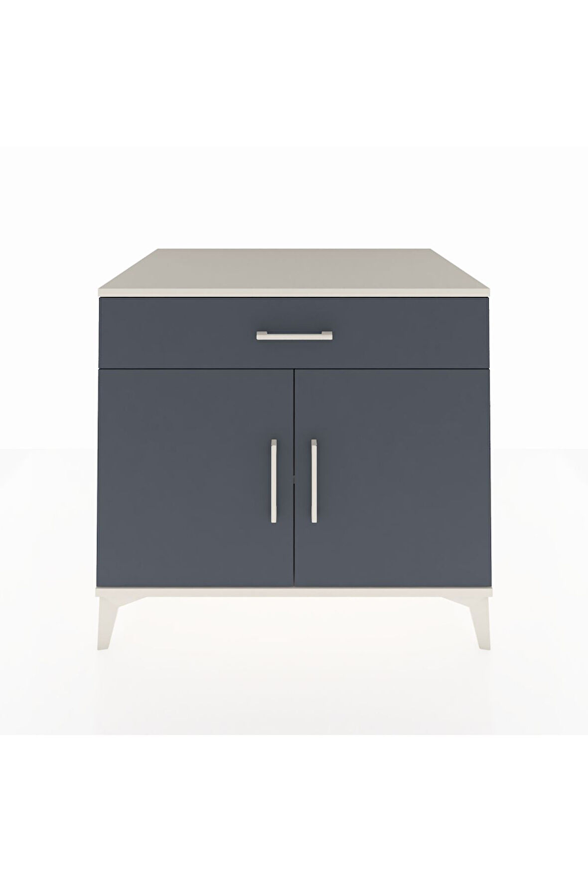 Kronos Şifonyer Tek Raflı Tek Çekmeceli 2 Kapaklı 88x59x80 Aytaşı-Antrasit