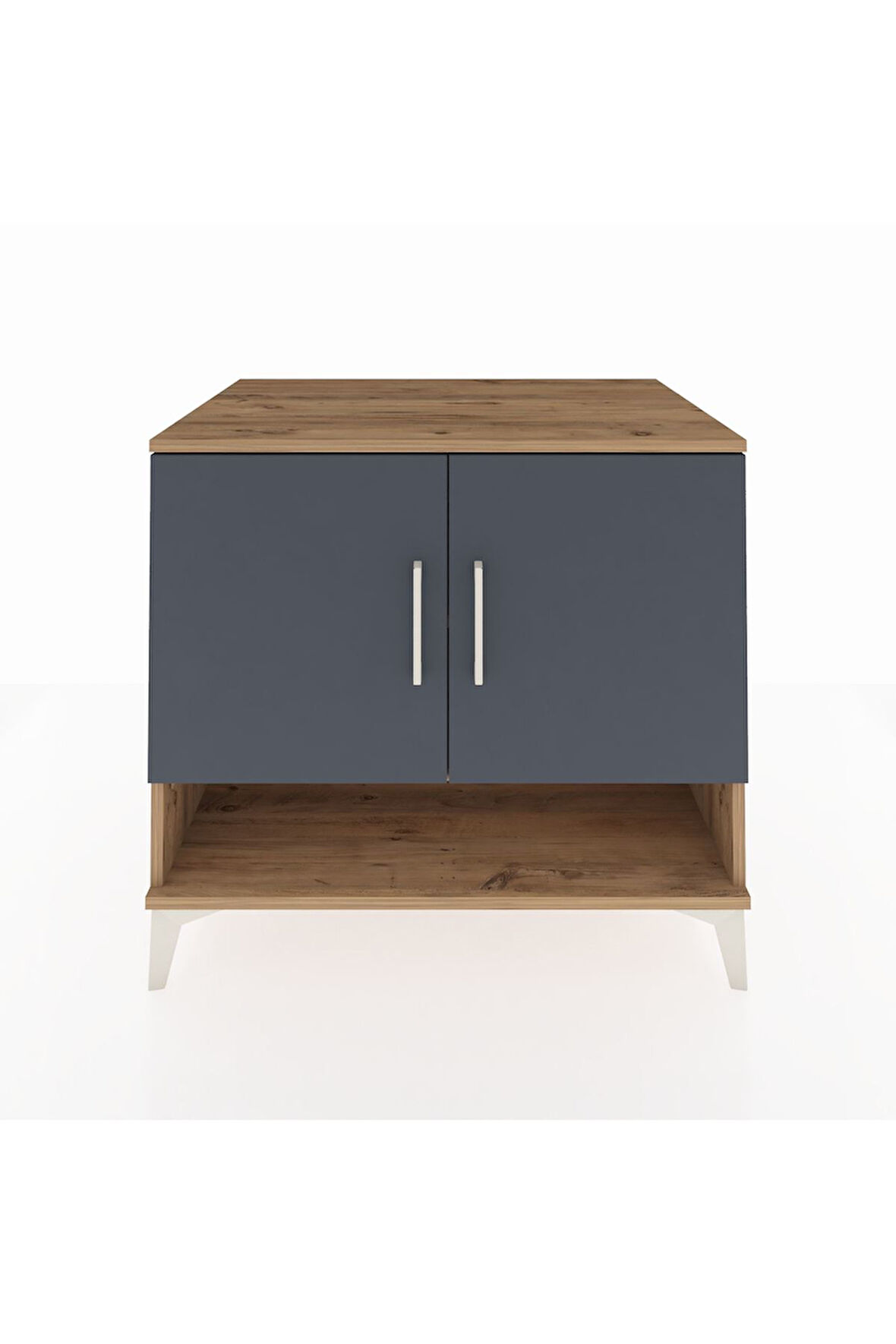 Kronos Şifonyer 2 Raflı 2 Kapaklı 88x59x80 Çam-Antrasit