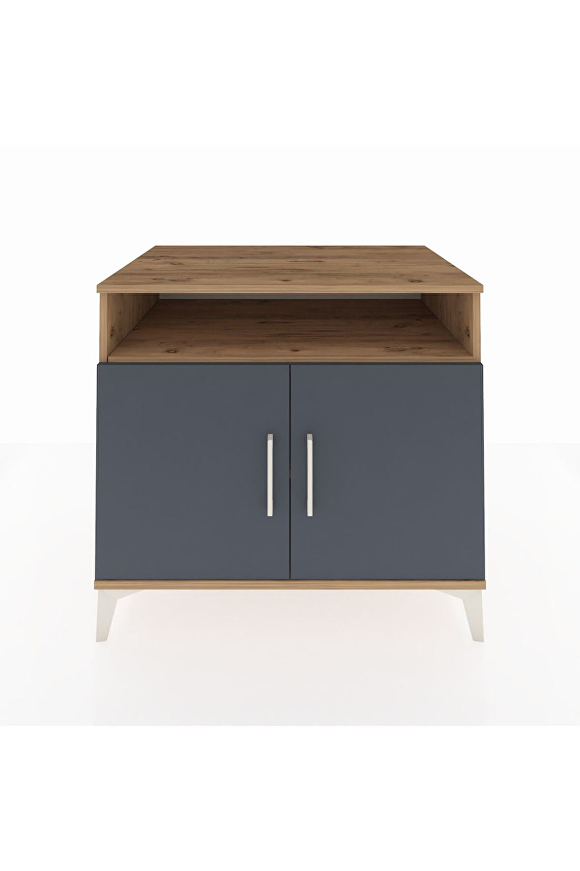 Kronos Şifonyer 2 Raflı 2 Kapaklı 88x59x80 Çam-Antrasit