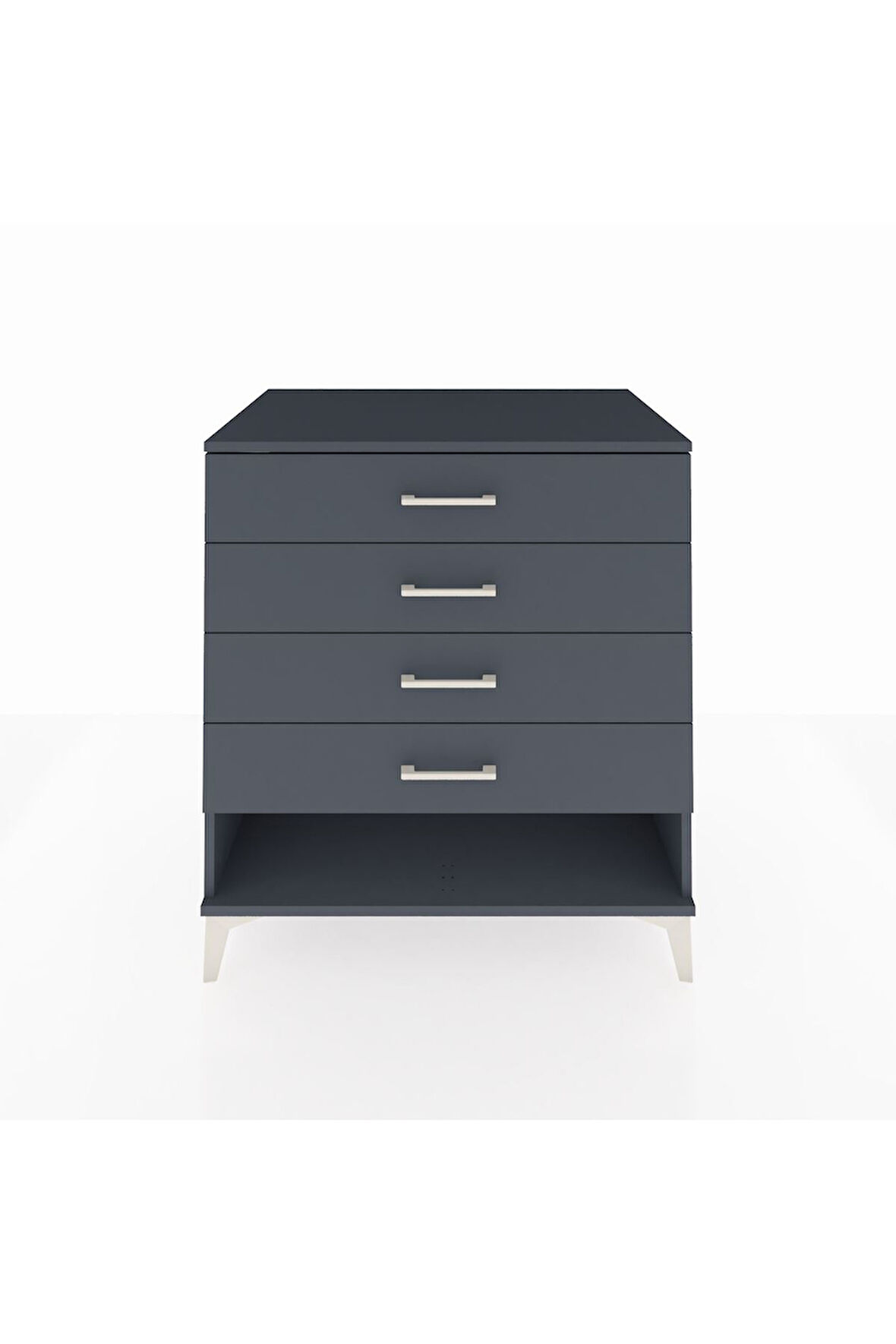 Kronos Şifonyer 4 Çekmeceli 88x59x96 Antrasit-Antrasit