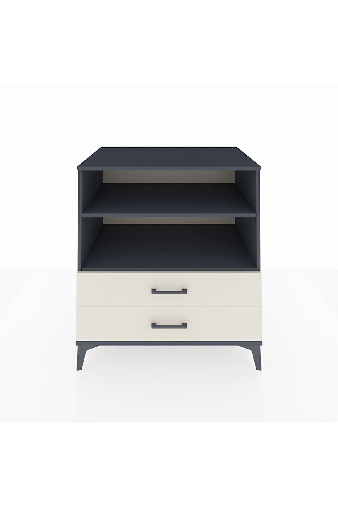 Kronos Şifonyer 2 Raflı 2 Çekmeceli 88x59x96 Antrasit-Aytaşı