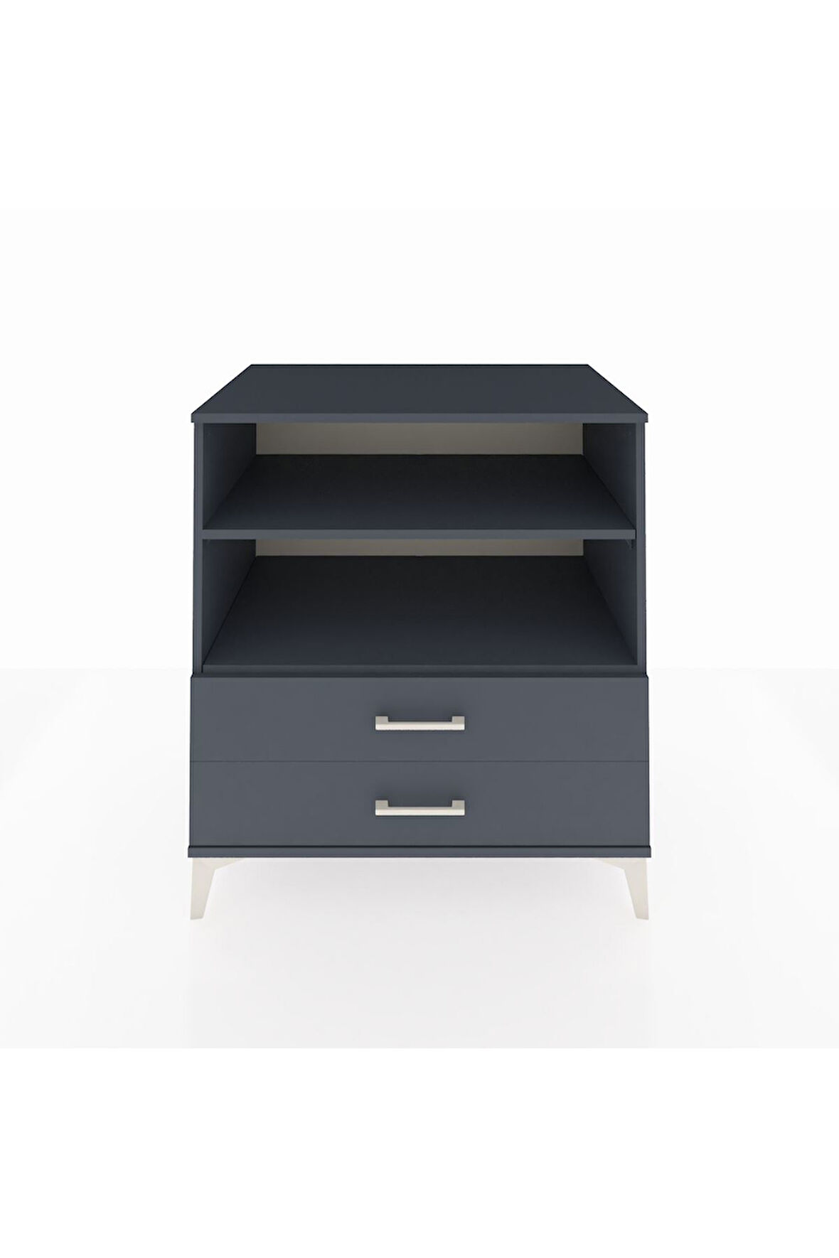 Kronos Şifonyer 2 Raflı 2 Çekmeceli 88x59x96 Antrasit-Antrasit