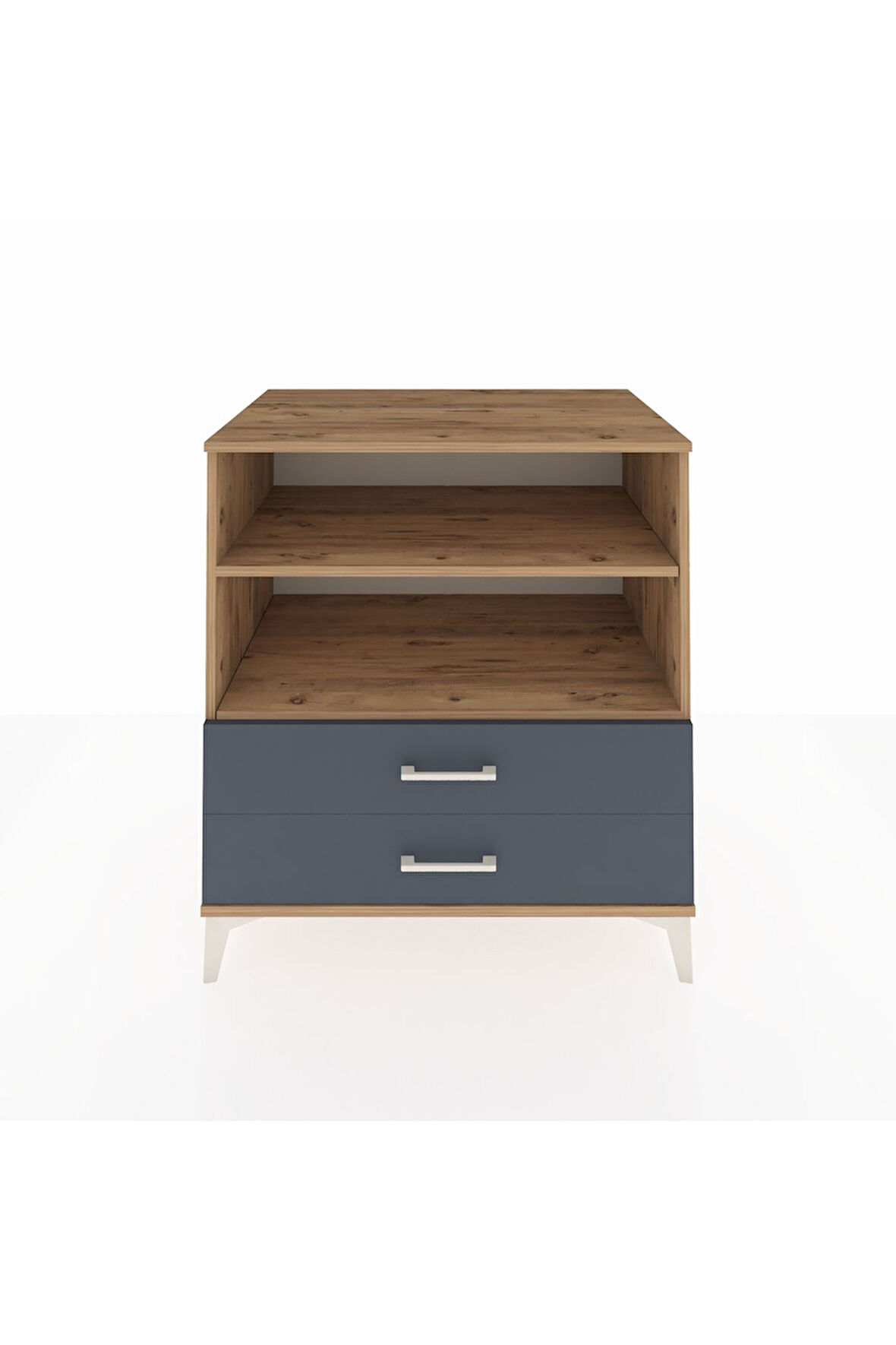 Kronos Şifonyer 2 Raflı 2 Çekmeceli 88x59x96 Çam-Antrasit