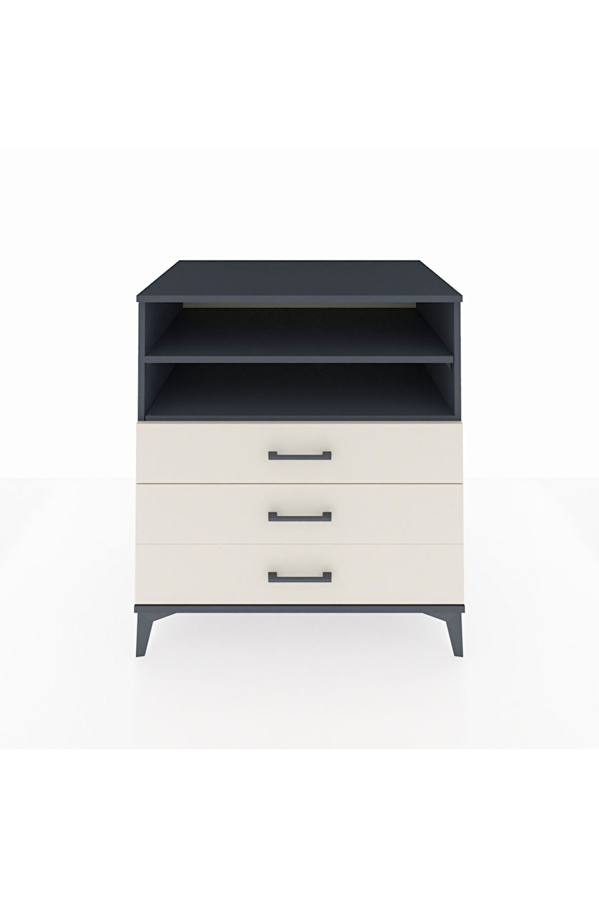 Kronos Şifonyer 2 Raflı 3 Çekmeceli 88x59x96 Antrasit-Aytaşı