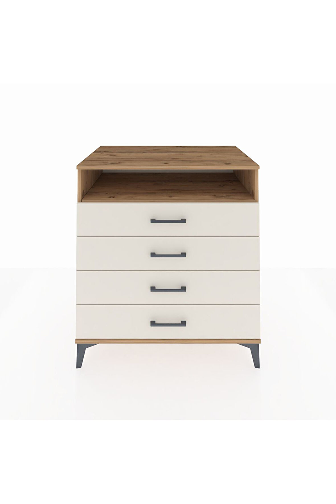 Kronos Şifonyer Tek Raflı 4 Çekmeceli 88x59x96 Çam-Aytaşı