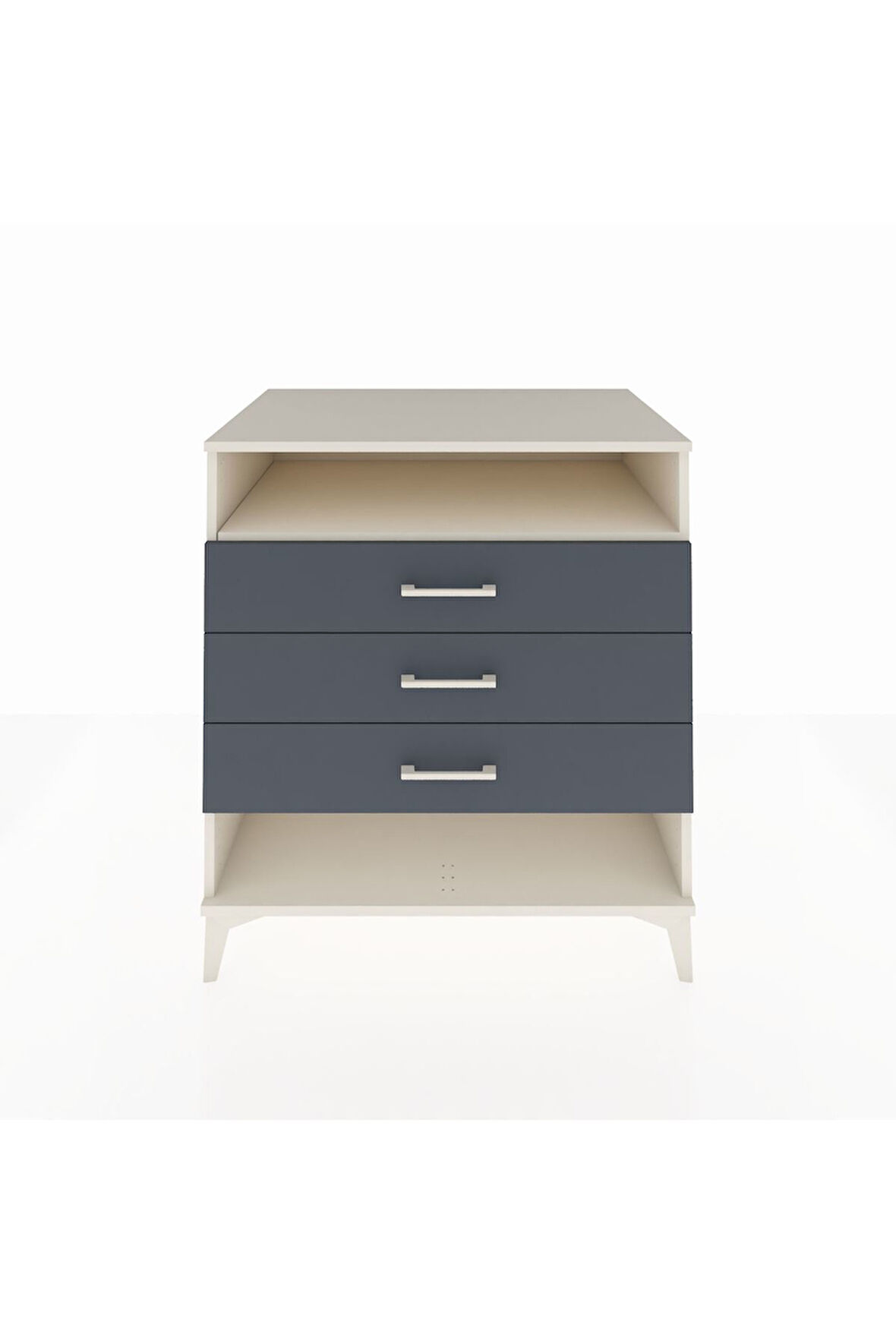 Kronos Şifonyer Tek Raflı 3 Çekmeceli 88x59x96 Aytaşı-Antrasit