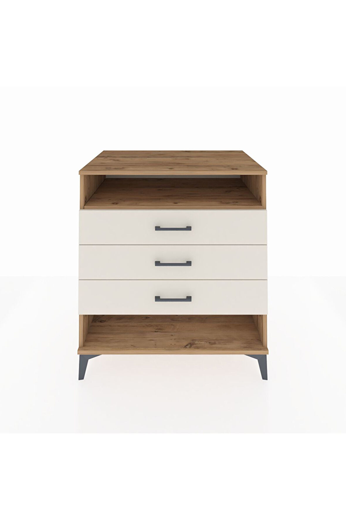 Kronos Şifonyer Tek Raflı 3 Çekmeceli 88x59x96 Çam-Aytaşı