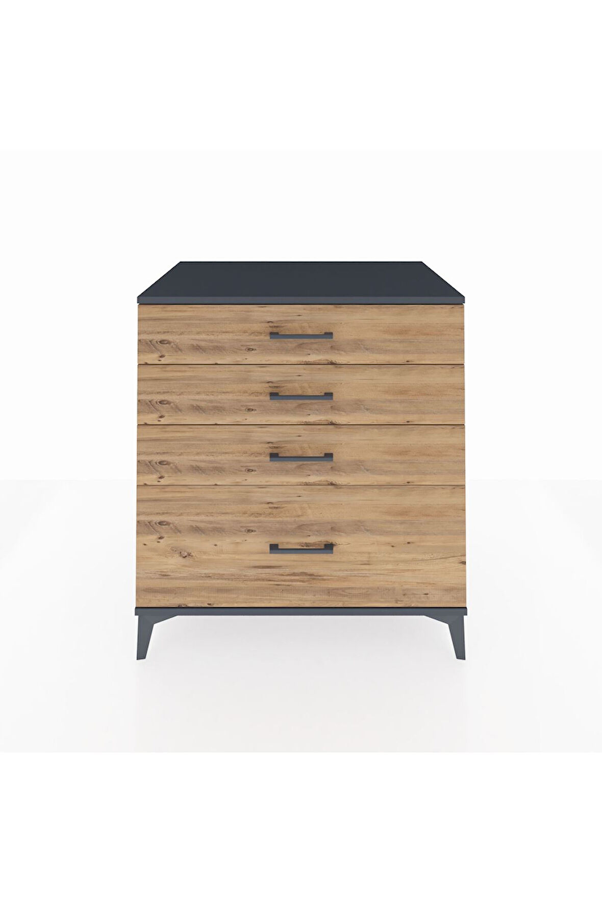 Kronos Şifonyer 4 Çekmeceli 88x59x96 Antrasit-Çam