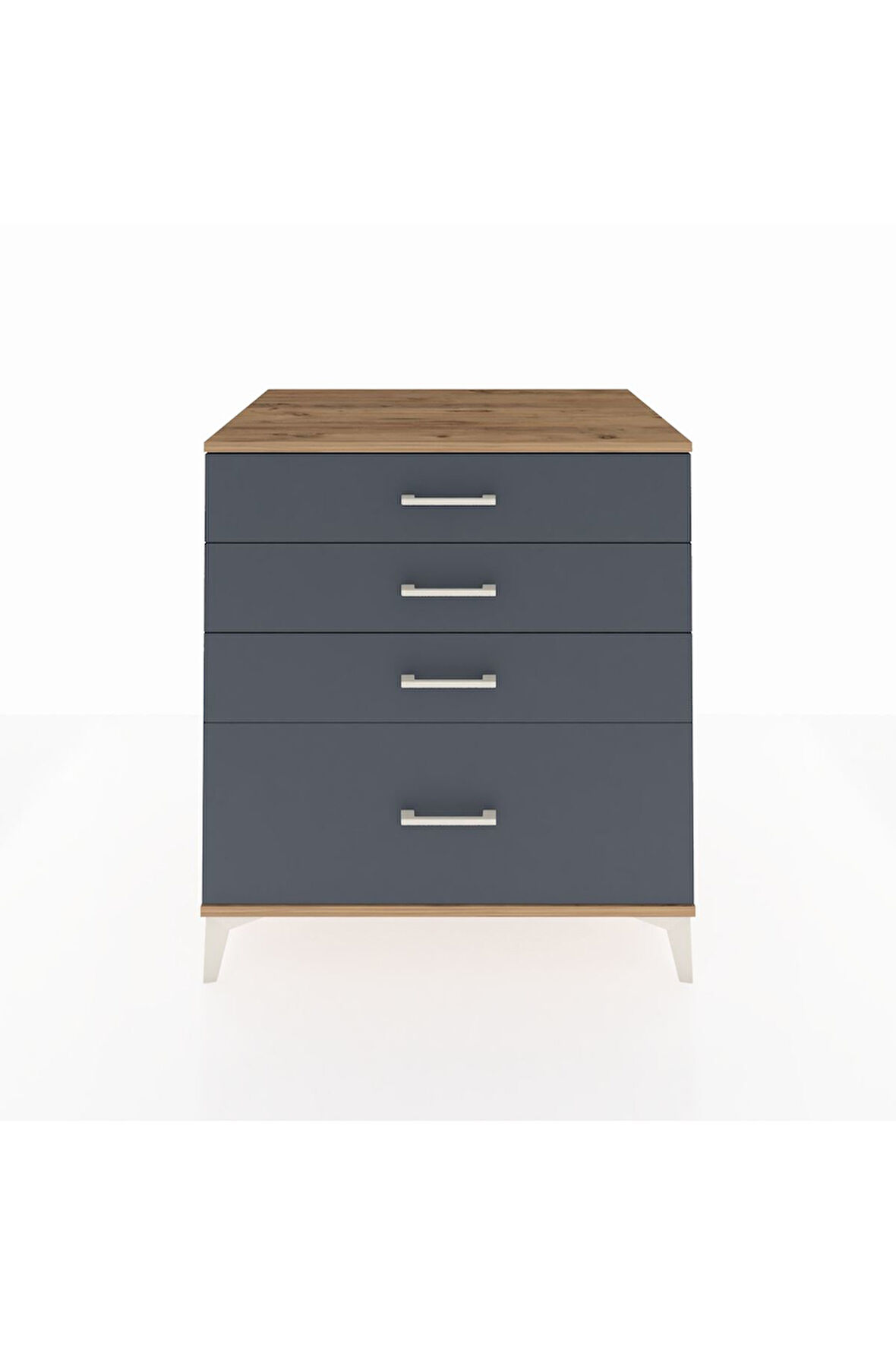 Kronos Şifonyer 4 Çekmeceli 88x59x96 Çam-Antrasit