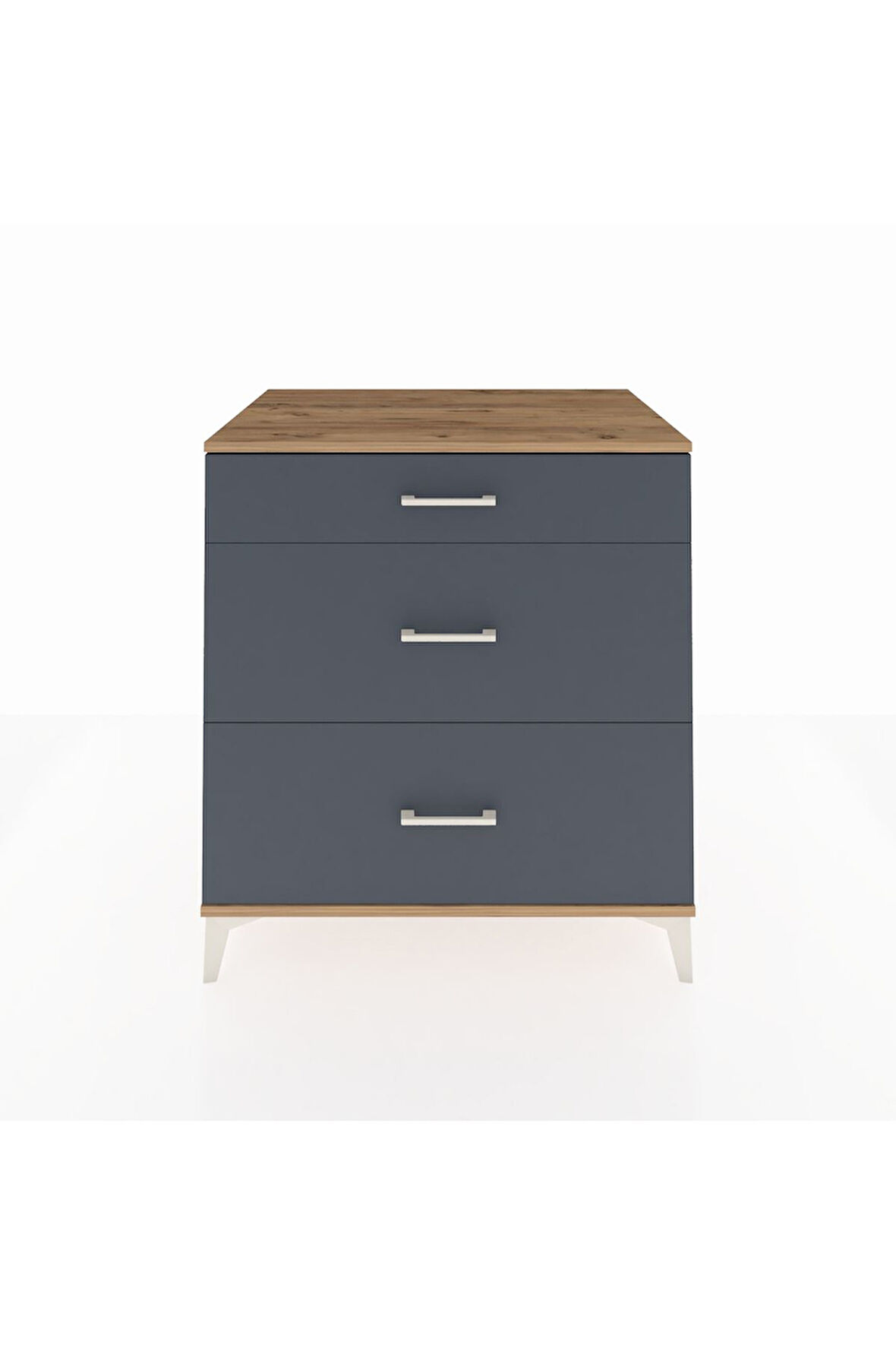 Kronos Şifonyer 3 Çekmeceli 88x59x96 Çam-Antrasit