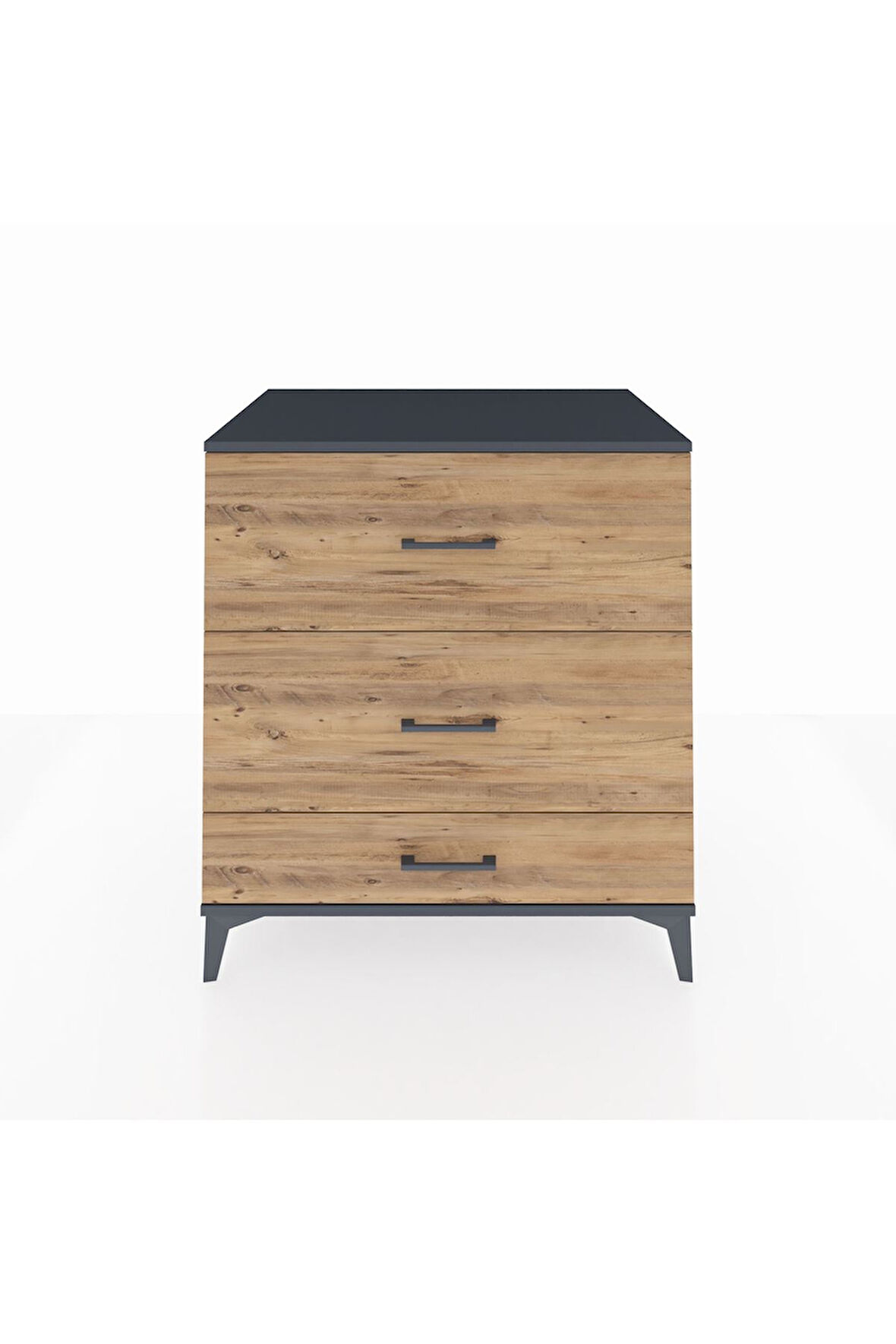 Kronos Şifonyer 3 Çekmeceli 88x59x96 Antrasit-Çam