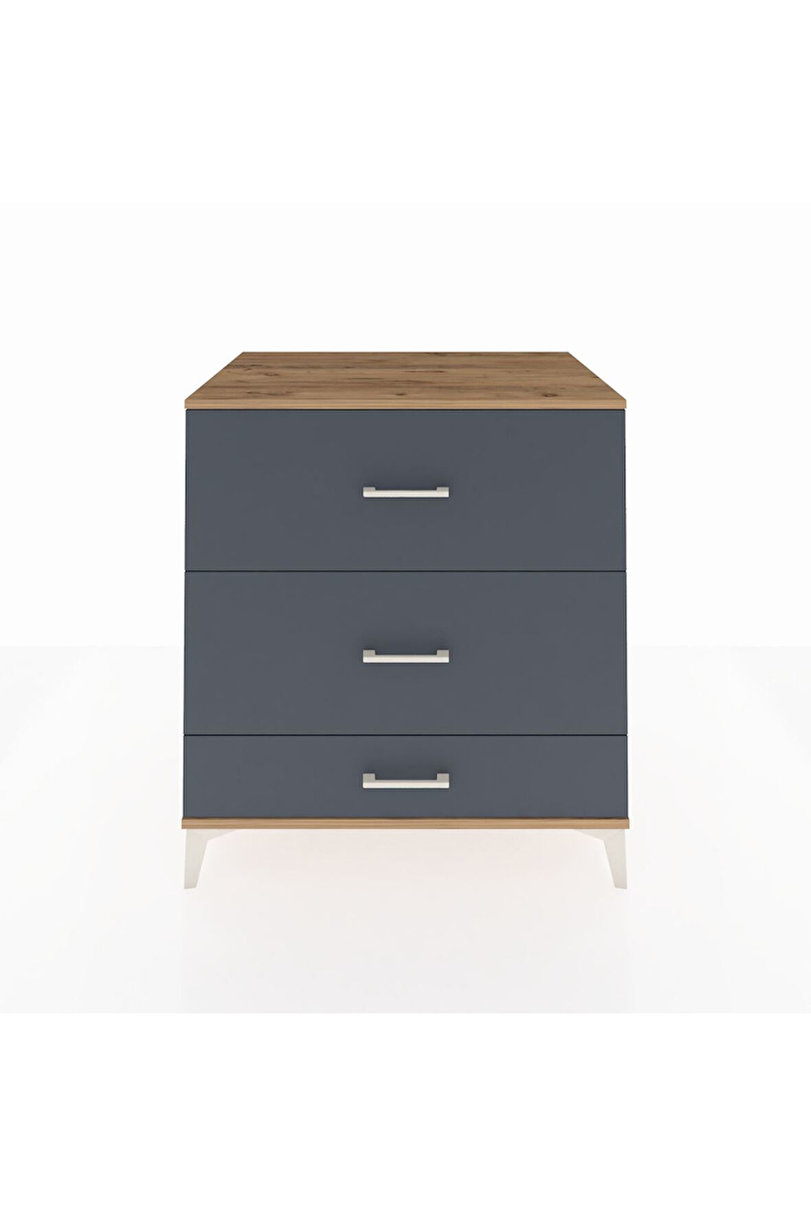 Kronos Şifonyer 3 Çekmeceli 88x59x96 Çam-Antrasit