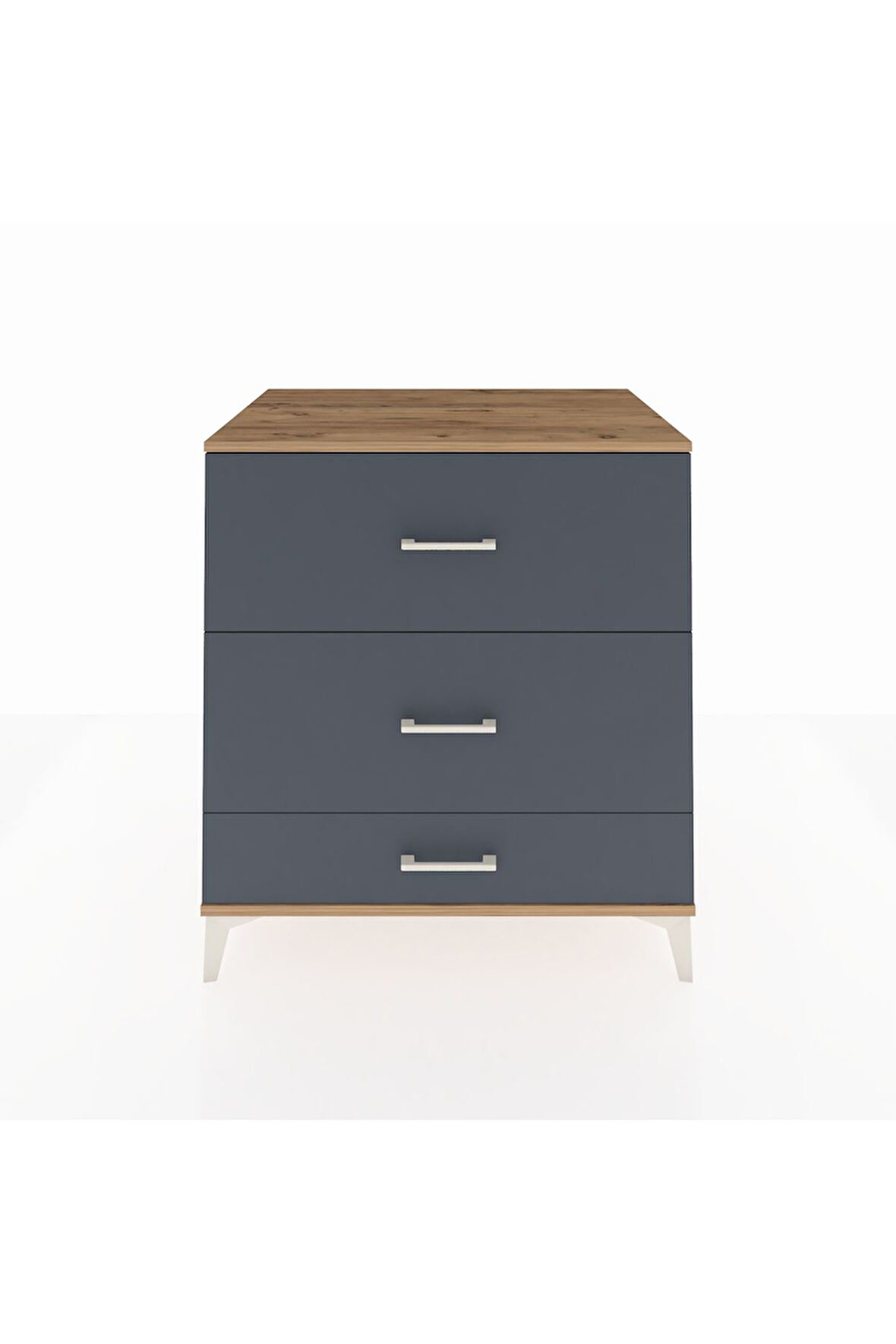 Kronos Şifonyer 3 Çekmeceli 88x59x96 Çam-Antrasit