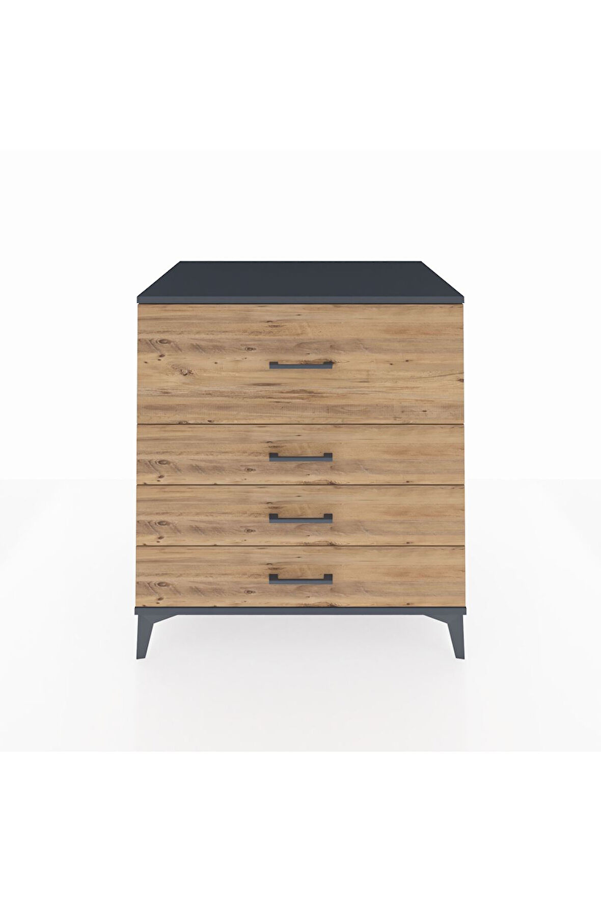 Kronos Şifonyer 4 Çekmeceli 88x59x96 Antrasit-Çam