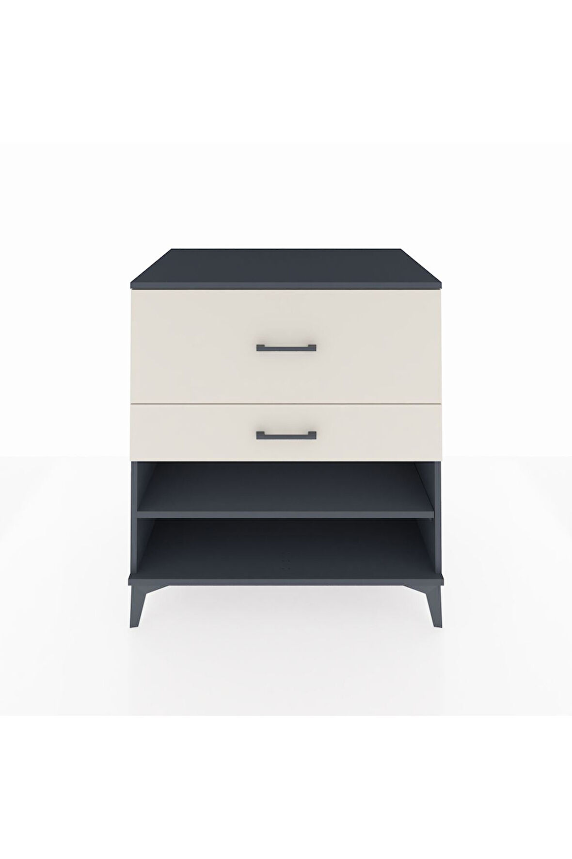 Kronos Şifonyer Tek Raflı 2 Çekmeceli 88x59x96 Antrasit-Aytaşı