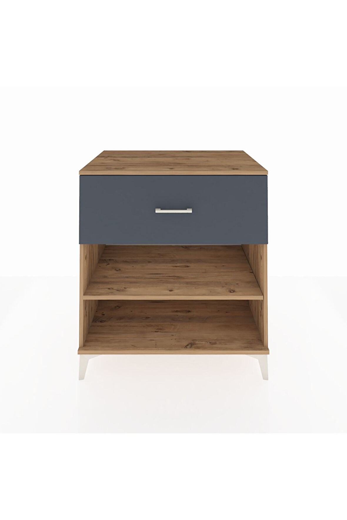 Kronos Şifonyer Tek Raflı Tek Çekmeceli 88x59x96 Çam-Antrasit