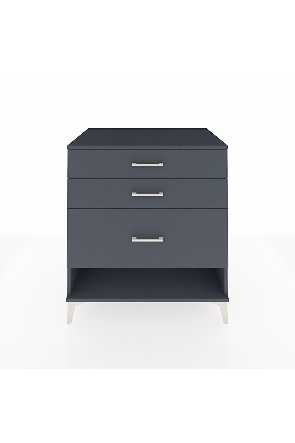 Kronos Şifonyer 3 Çekmeceli 88x59x96 Antrasit-Antrasit