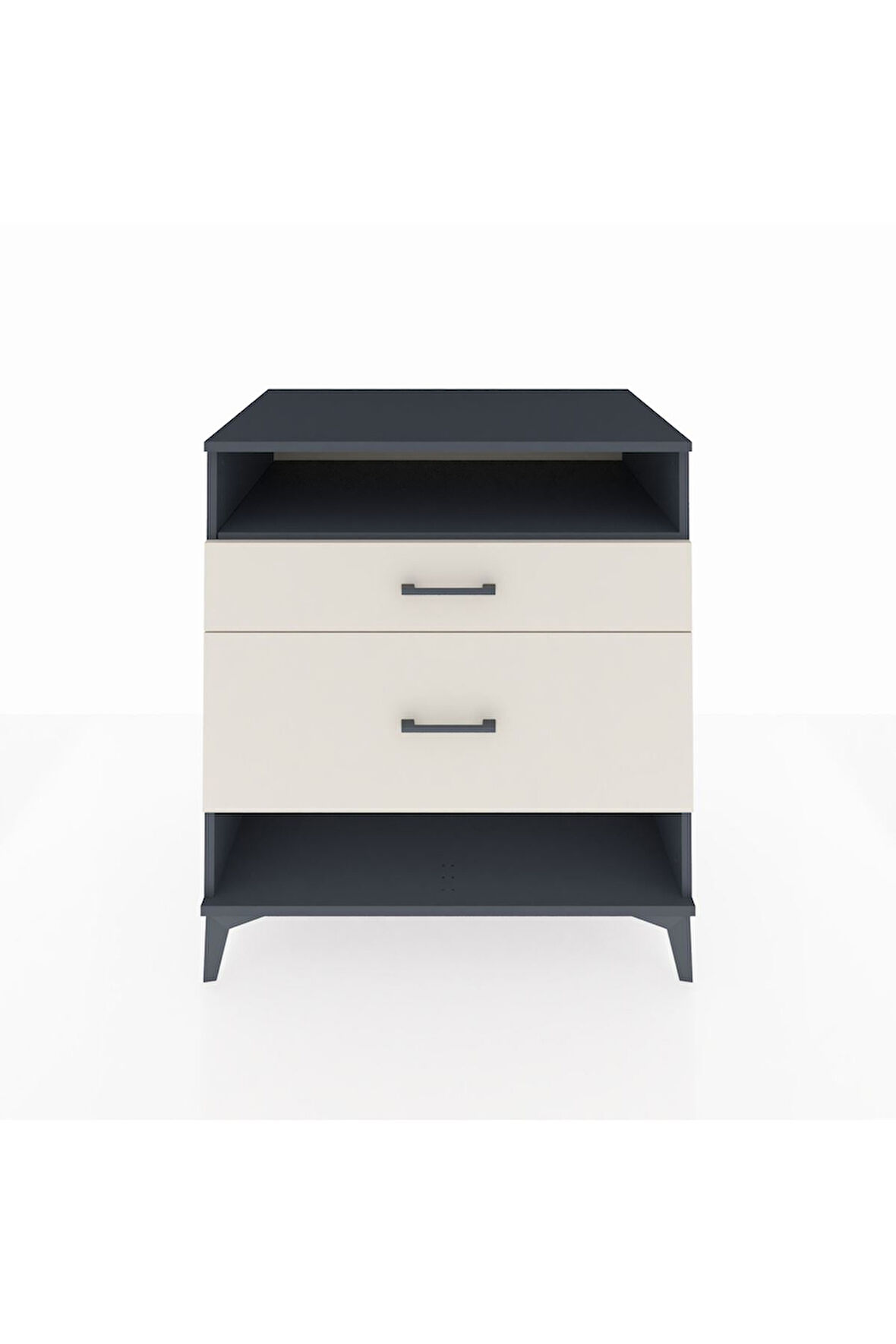 Kronos Şifonyer Tek Raflı 2 Çekmeceli 88x59x96 Antrasit-Aytaşı