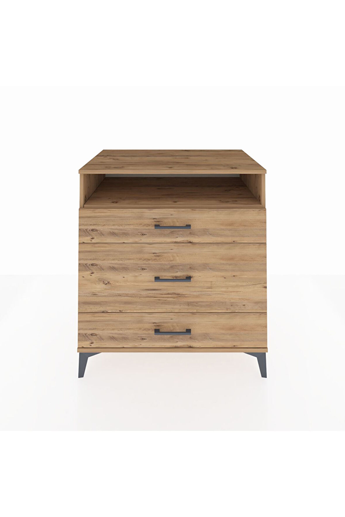 Kronos Şifonyer Tek Raflı 3 Çekmeceli 88x59x96 Çam-Çam