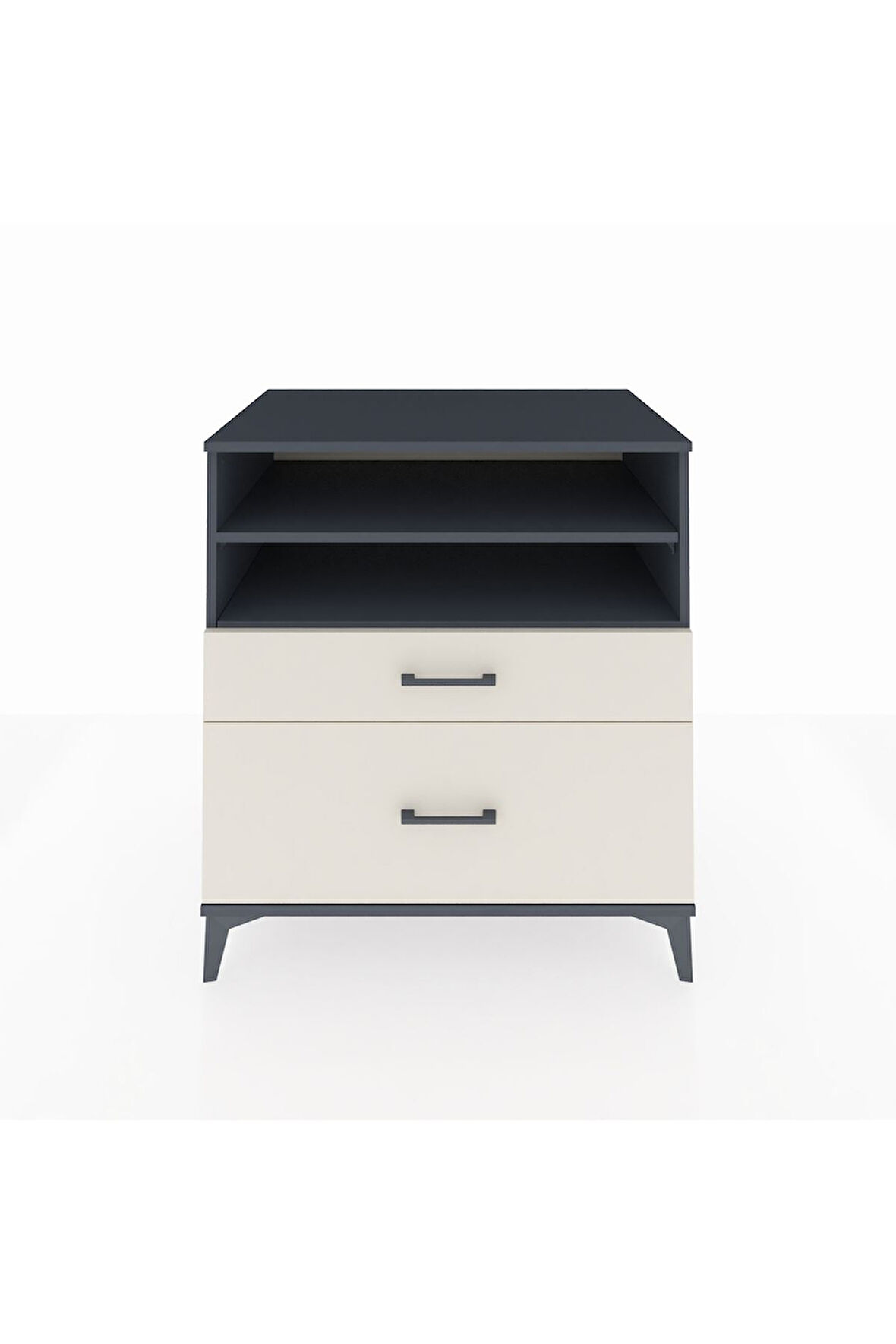 Kronos Şifonyer 2 Raflı 2 Çekmeceli 88x59x96 Antrasit-Aytaşı