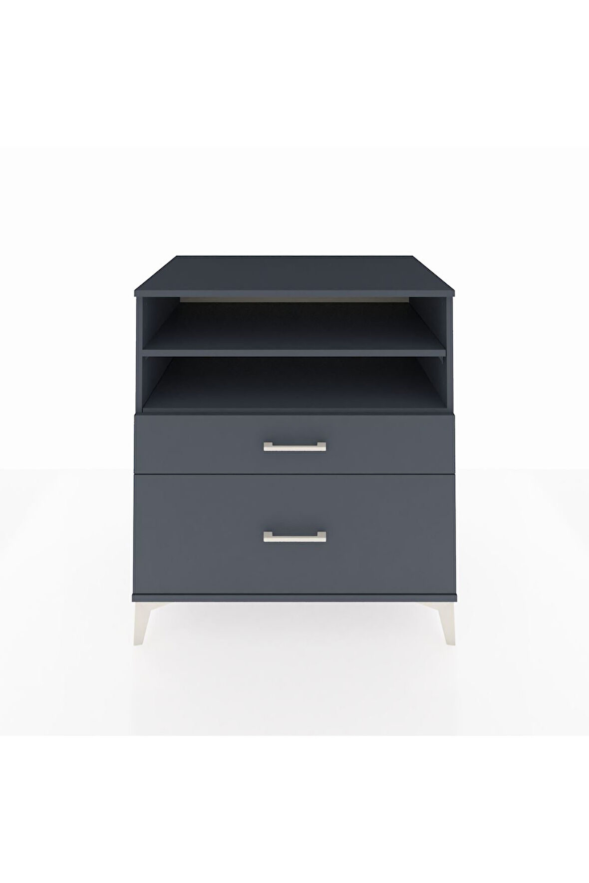 Kronos Şifonyer 2 Raflı 2 Çekmeceli 88x59x96 Antrasit-Antrasit