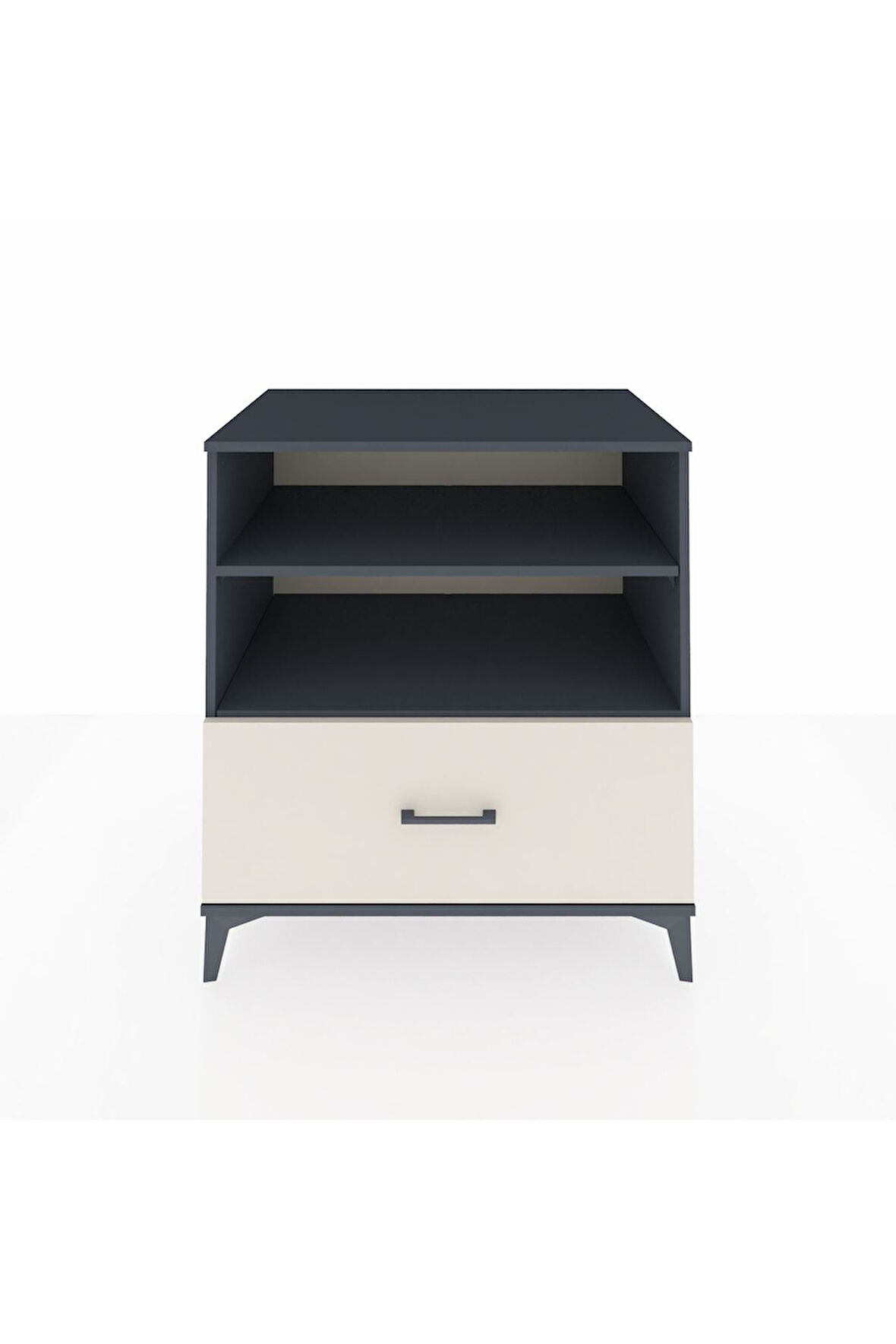 Kronos Şifonyer 2 Raflı Tek Çekmeceli 88x59x96 Antrasit-Aytaşı