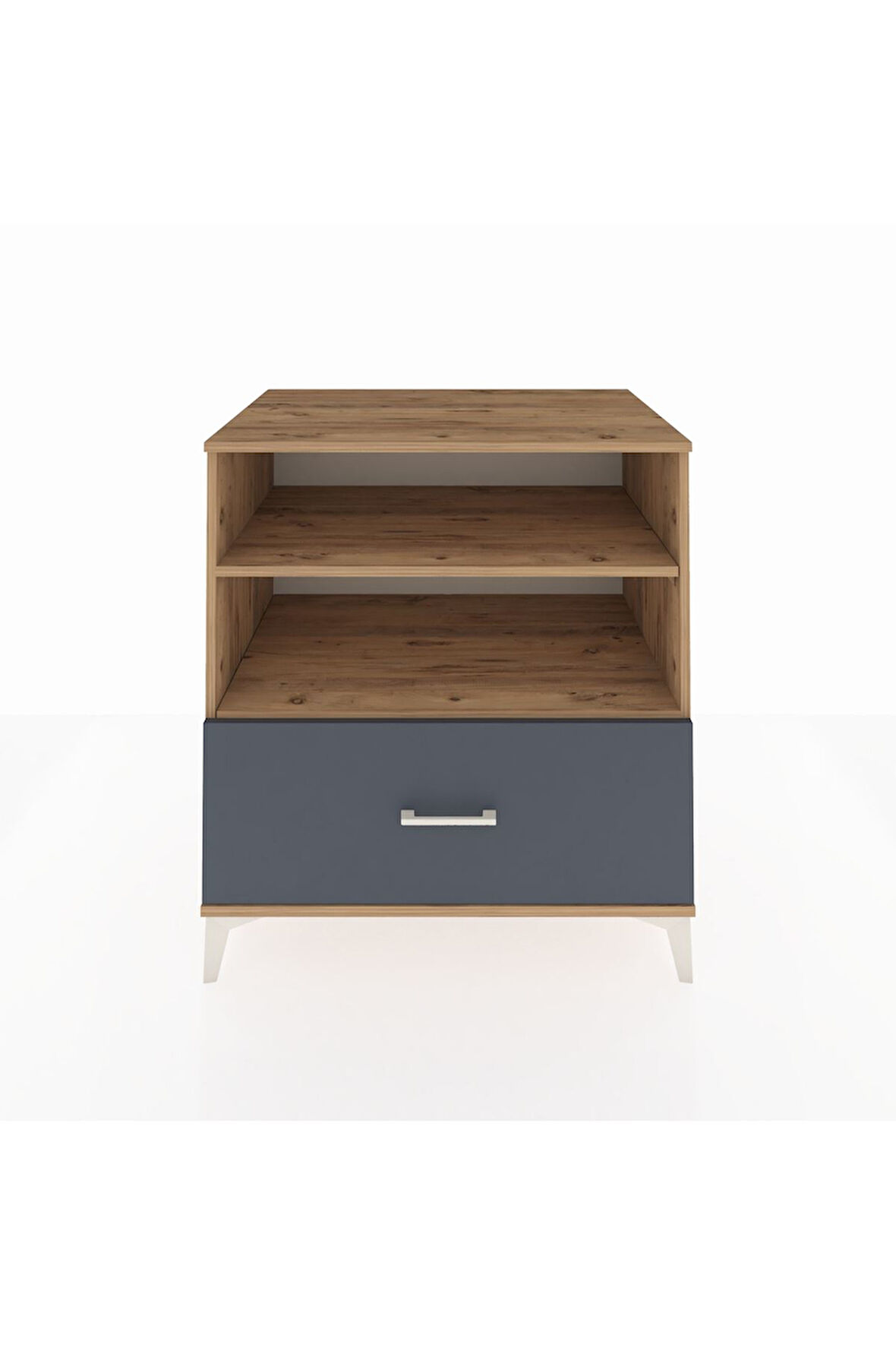 Kronos Şifonyer 2 Raflı Tek Çekmeceli 88x59x96 Çam-Antrasit