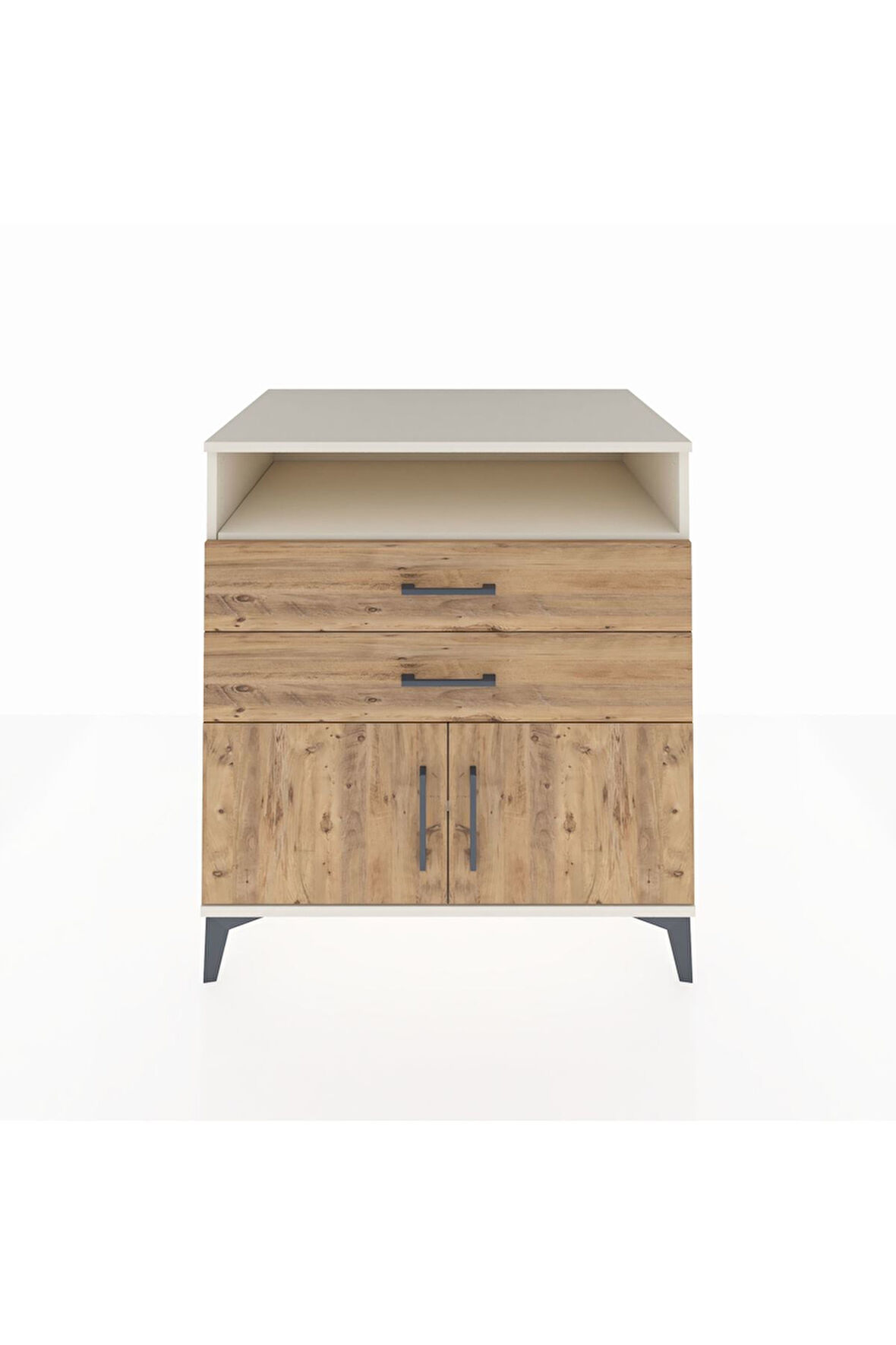 Kronos Şifonyer 2 Raflı 2 Çekmeceli 2 Kapaklı 88x59x96 Aytaşı-Çam