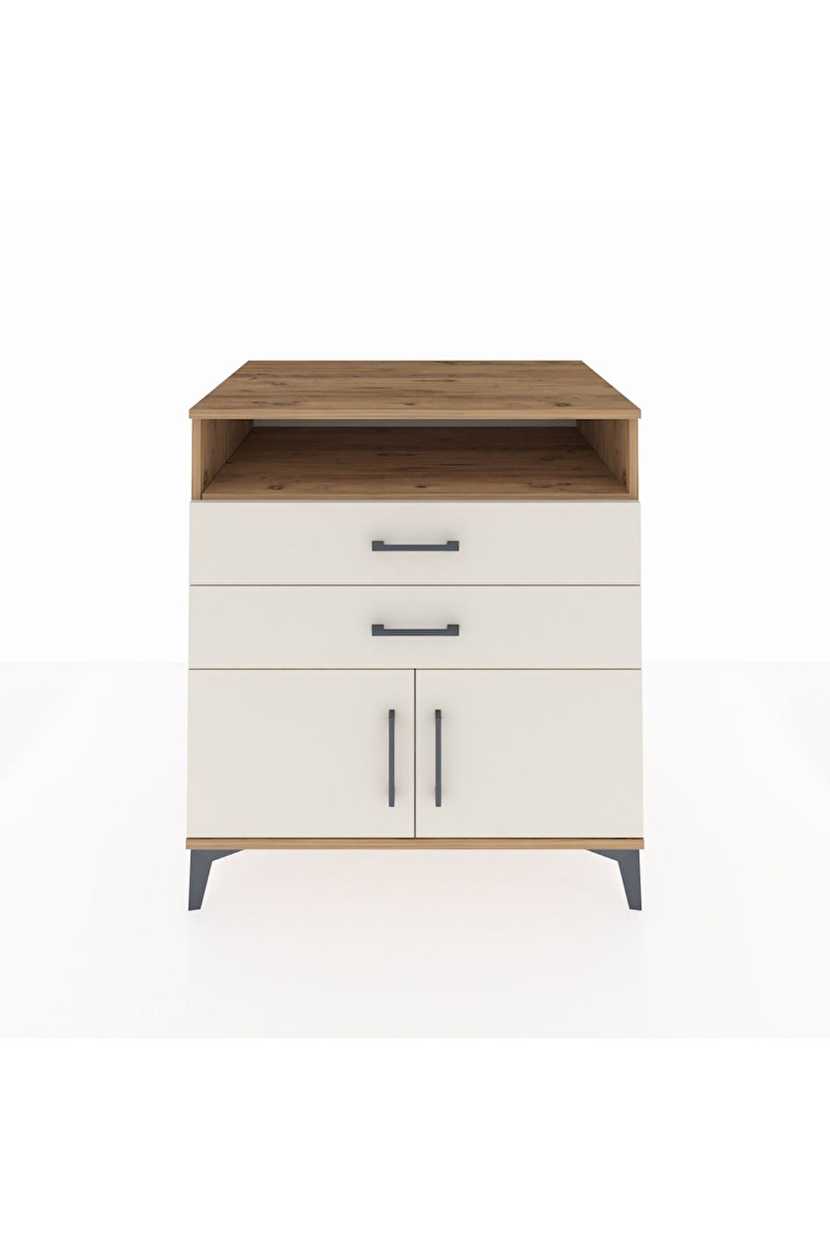 Kronos Şifonyer 2 Raflı 2 Çekmeceli 2 Kapaklı 88x59x96 Çam-Aytaşı