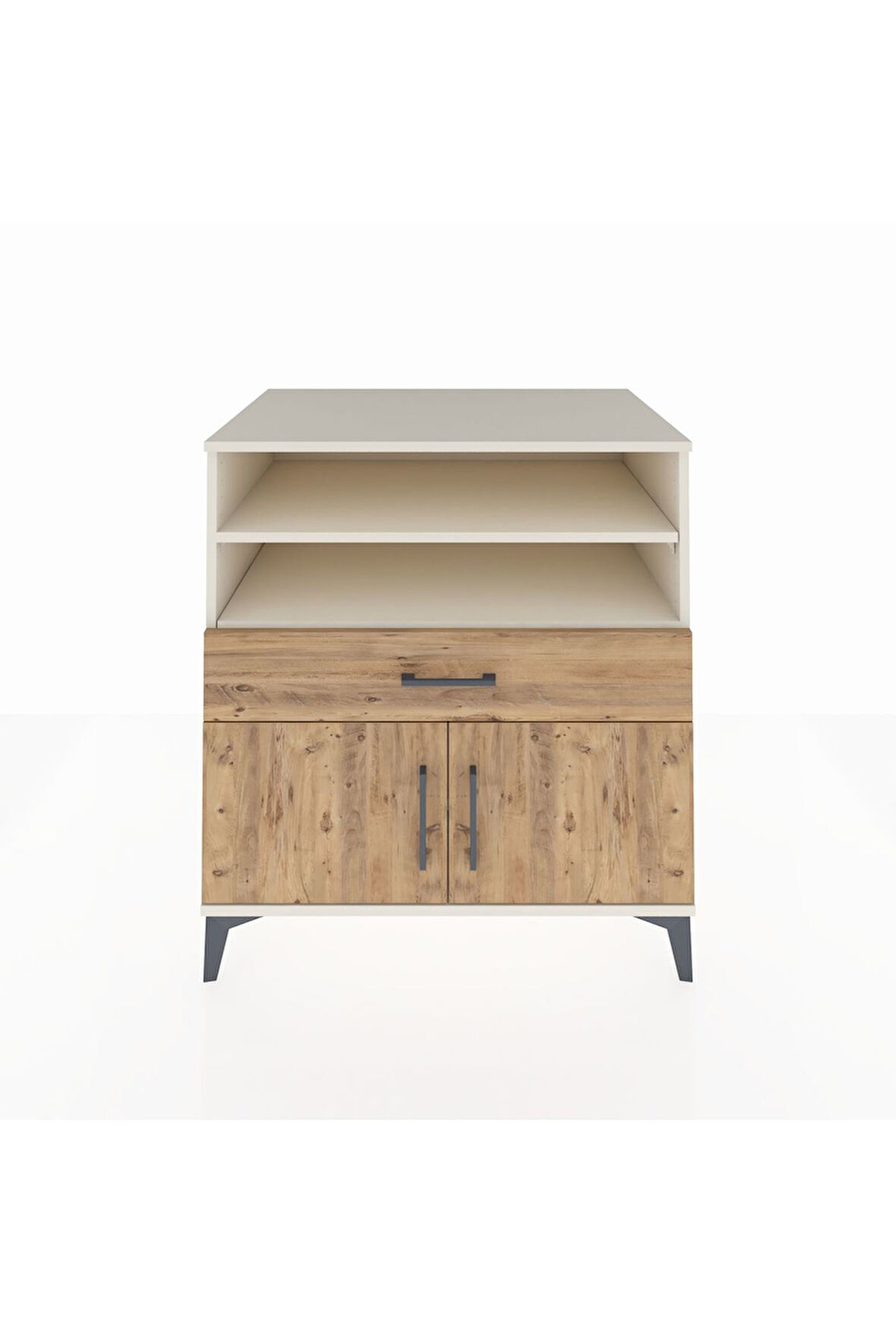 Kronos Şifonyer 3 Raflı Tek Çekmeceli 2 Kapaklı 88x59x96 Aytaşı-Çam