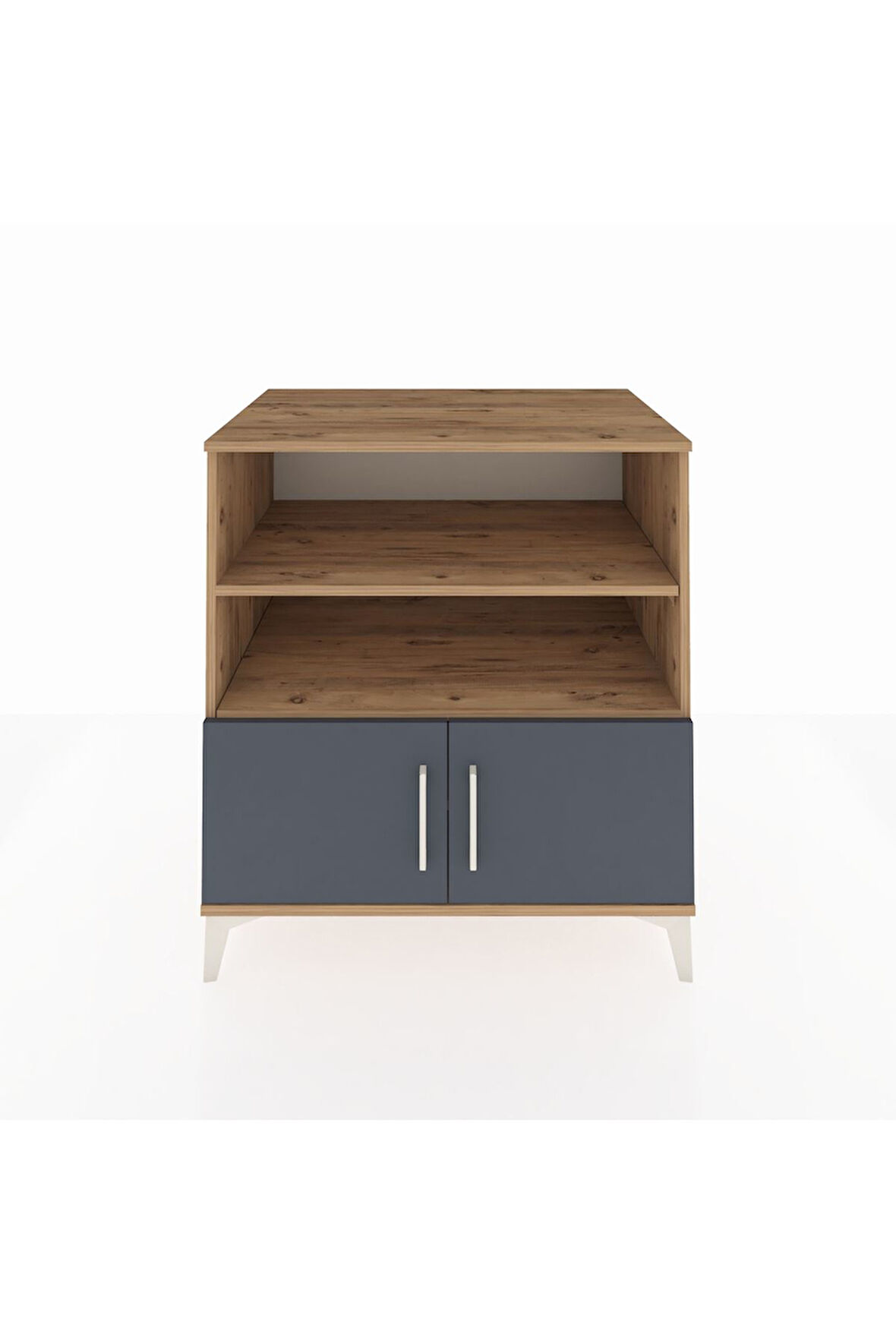 Kronos Şifonyer 3 Raflı 2 Kapaklı 88x59x96 Çam-Antrasit