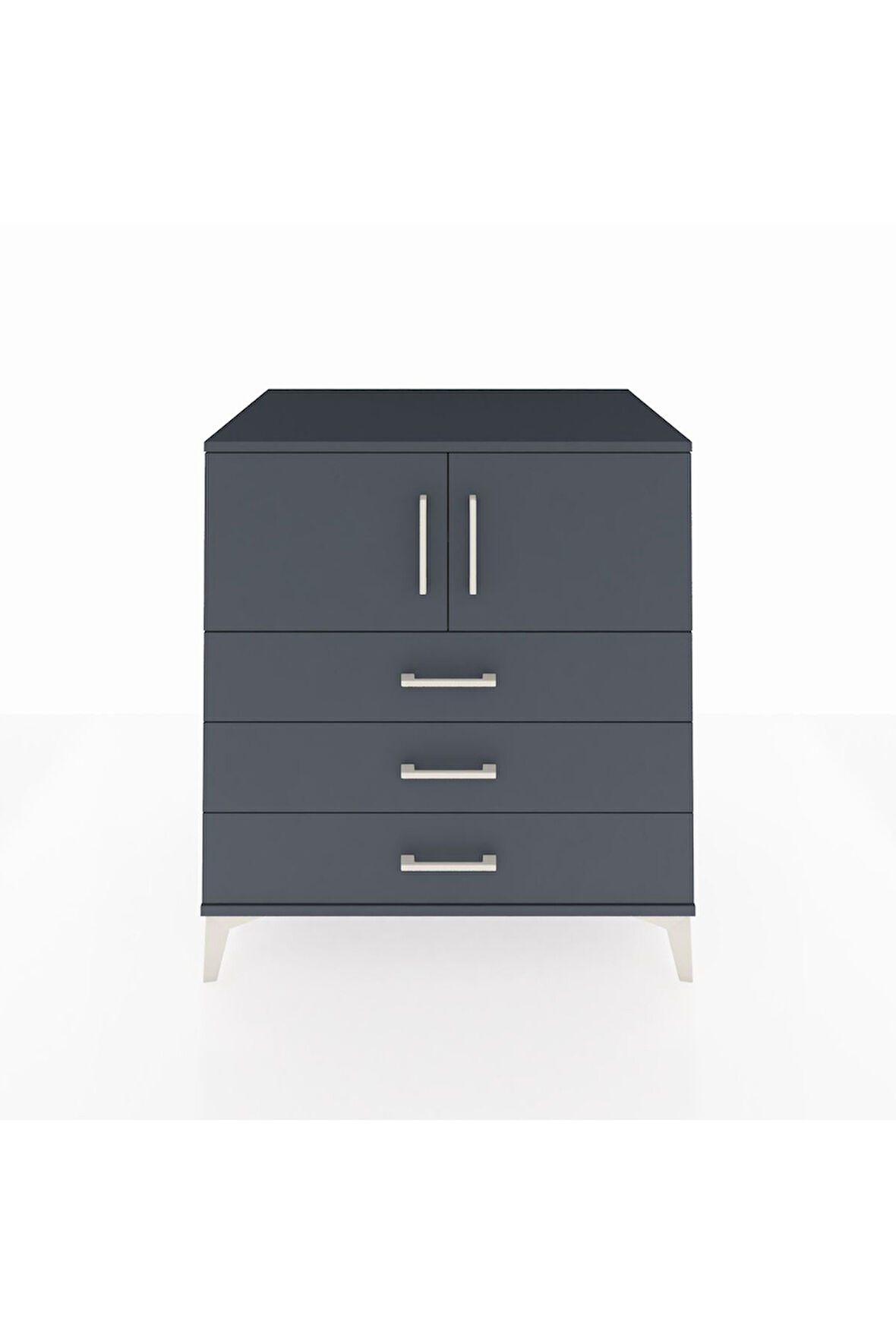 Kronos Şifonyer 2 Raflı 3 Çekmeceli 2 Kapaklı 88x59x96 Antrasit-Antrasit