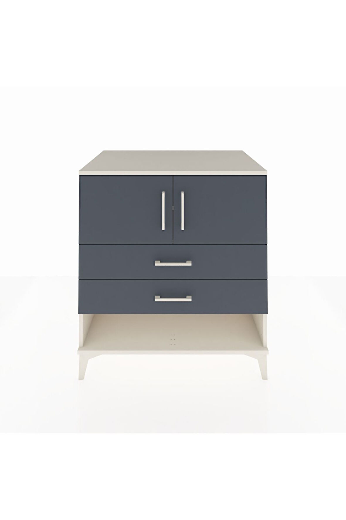 Kronos Şifonyer 2 Raflı 2 Çekmeceli 2 Kapaklı 88x59x96 Aytaşı-Antrasit