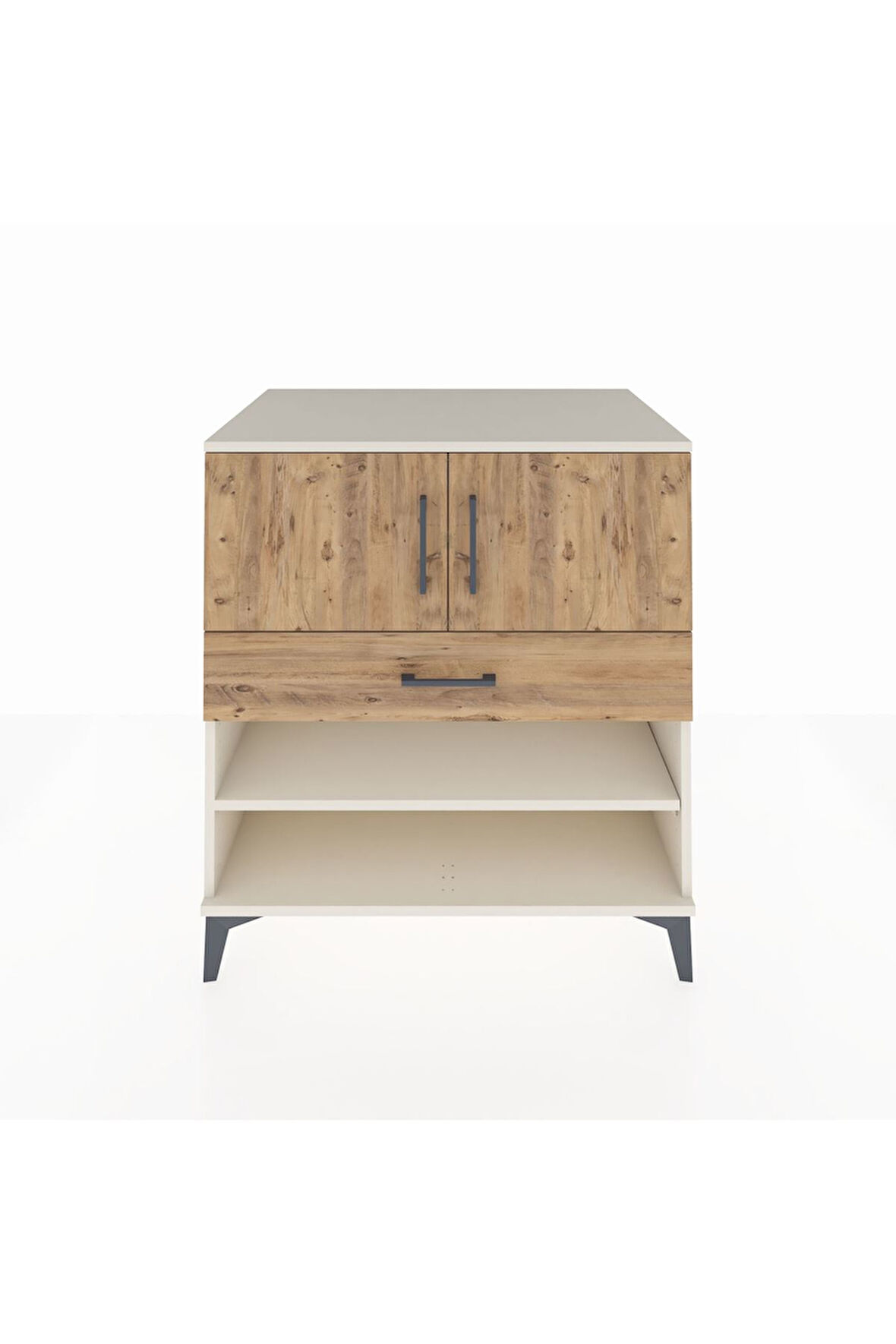 Kronos Şifonyer 3 Raflı Tek Çekmeceli 2 Kapaklı 88x59x96 Aytaşı-Çam