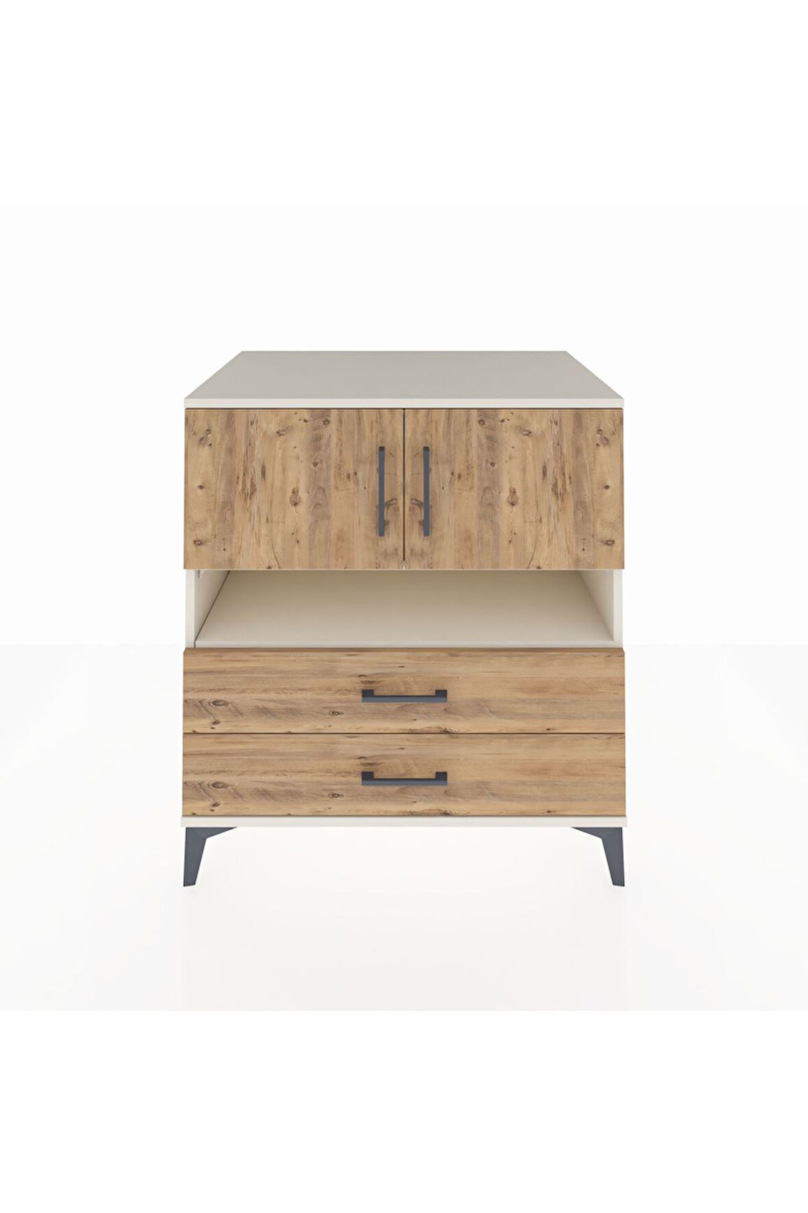 Kronos Şifonyer 3 Raflı 2 Çekmeceli 2 Kapaklı 88x59x96 Aytaşı-Çam