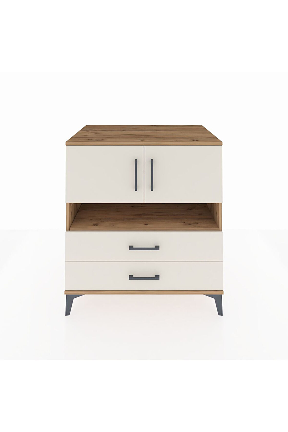 Kronos Şifonyer 3 Raflı 2 Çekmeceli 2 Kapaklı 88x59x96 Çam-Aytaşı